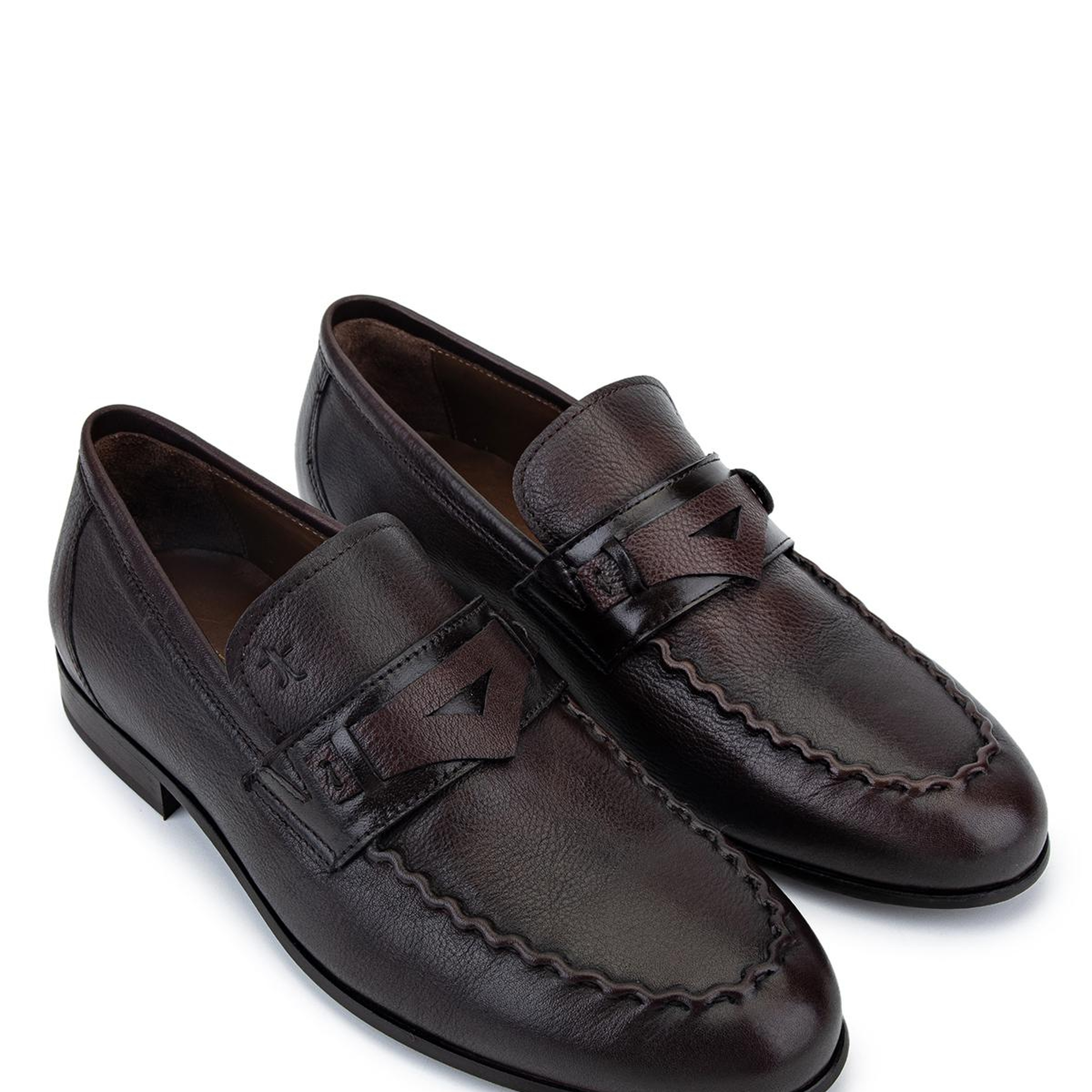 Tamer Tanca Erkek Hakiki Deri Kahverengi Klasik Ayakkabı