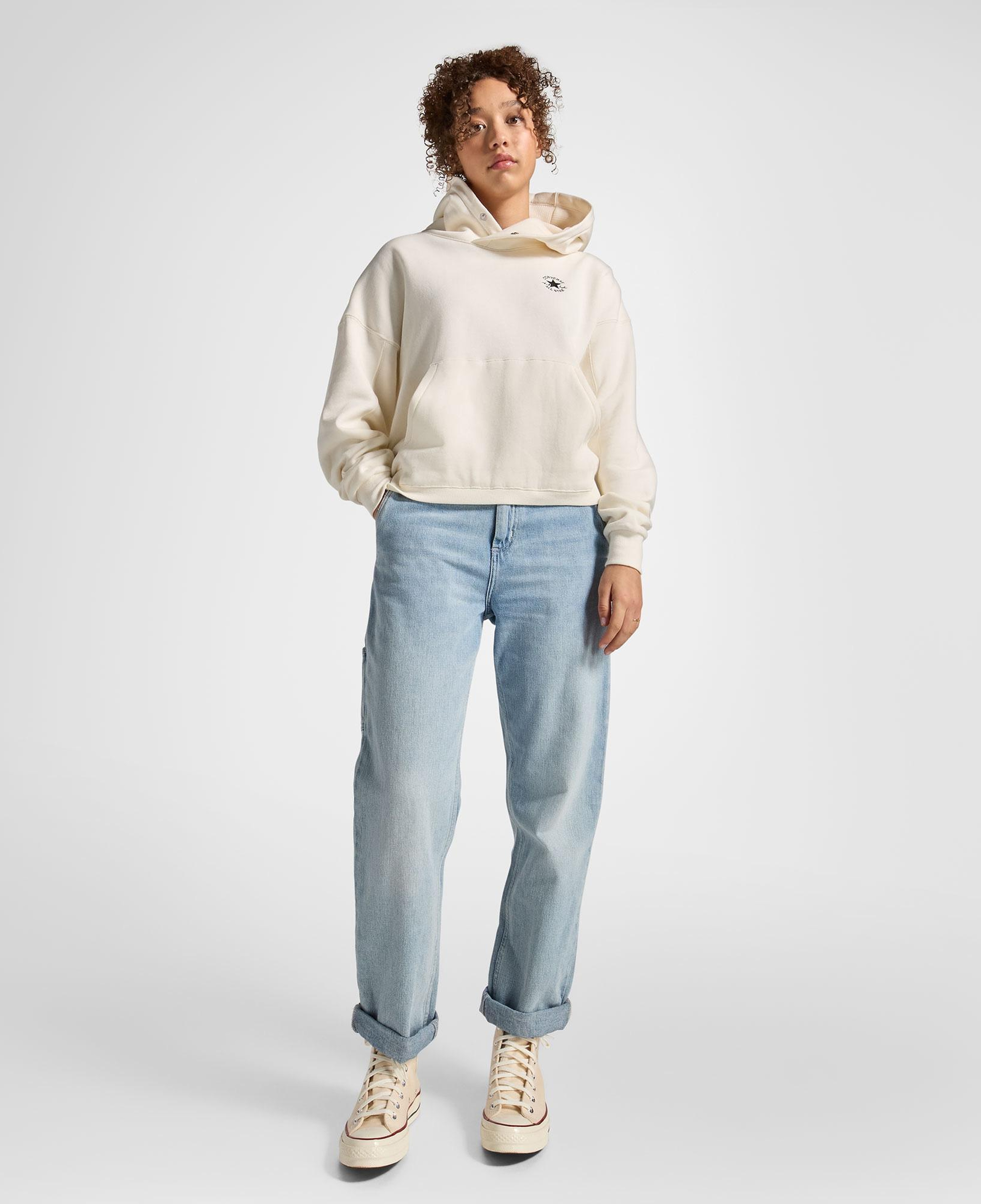 Converse Classic Kadın Oversized Fit Krem Swearhsirt