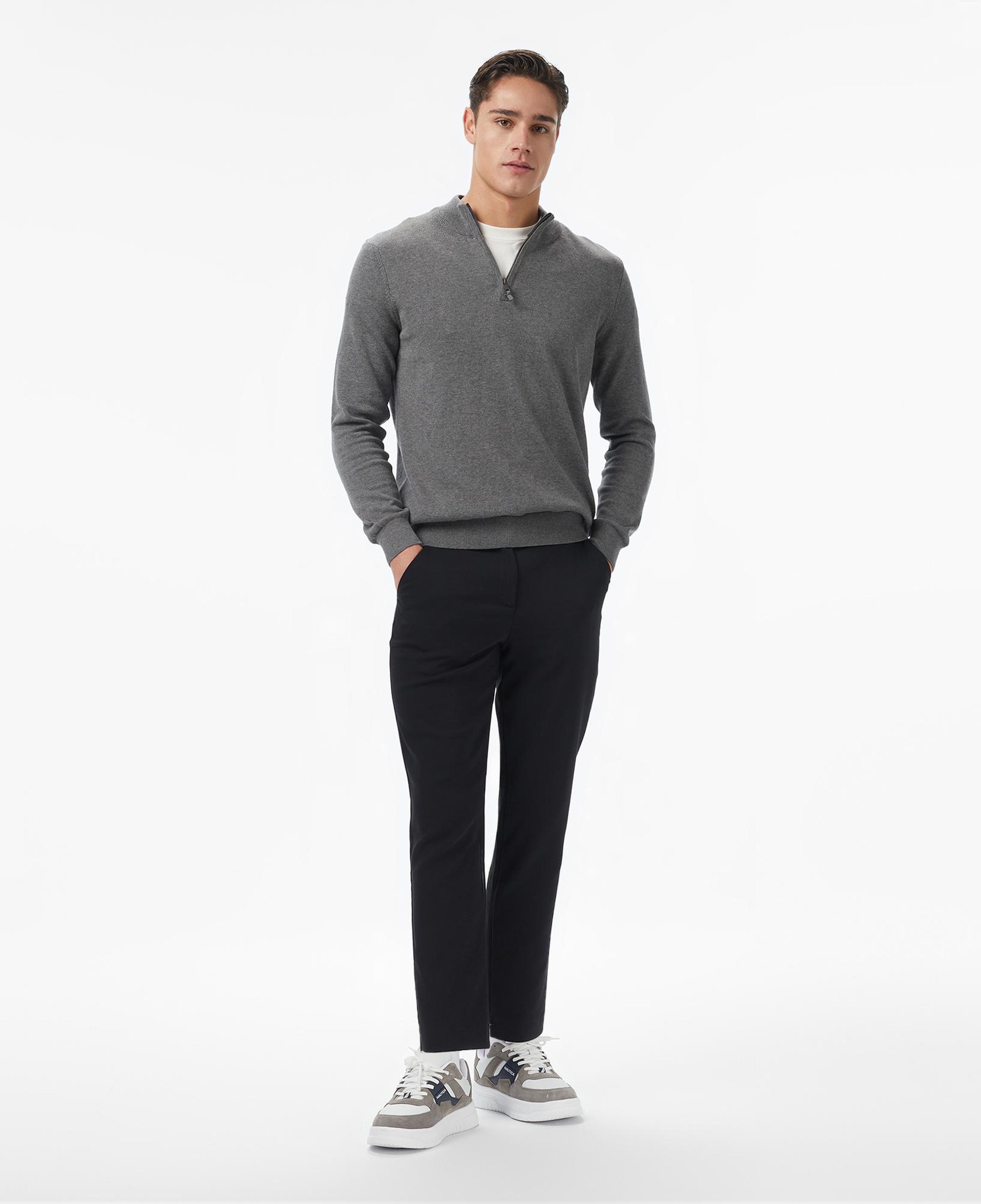 Nautica Erkek Gri Classic Fit Kazak