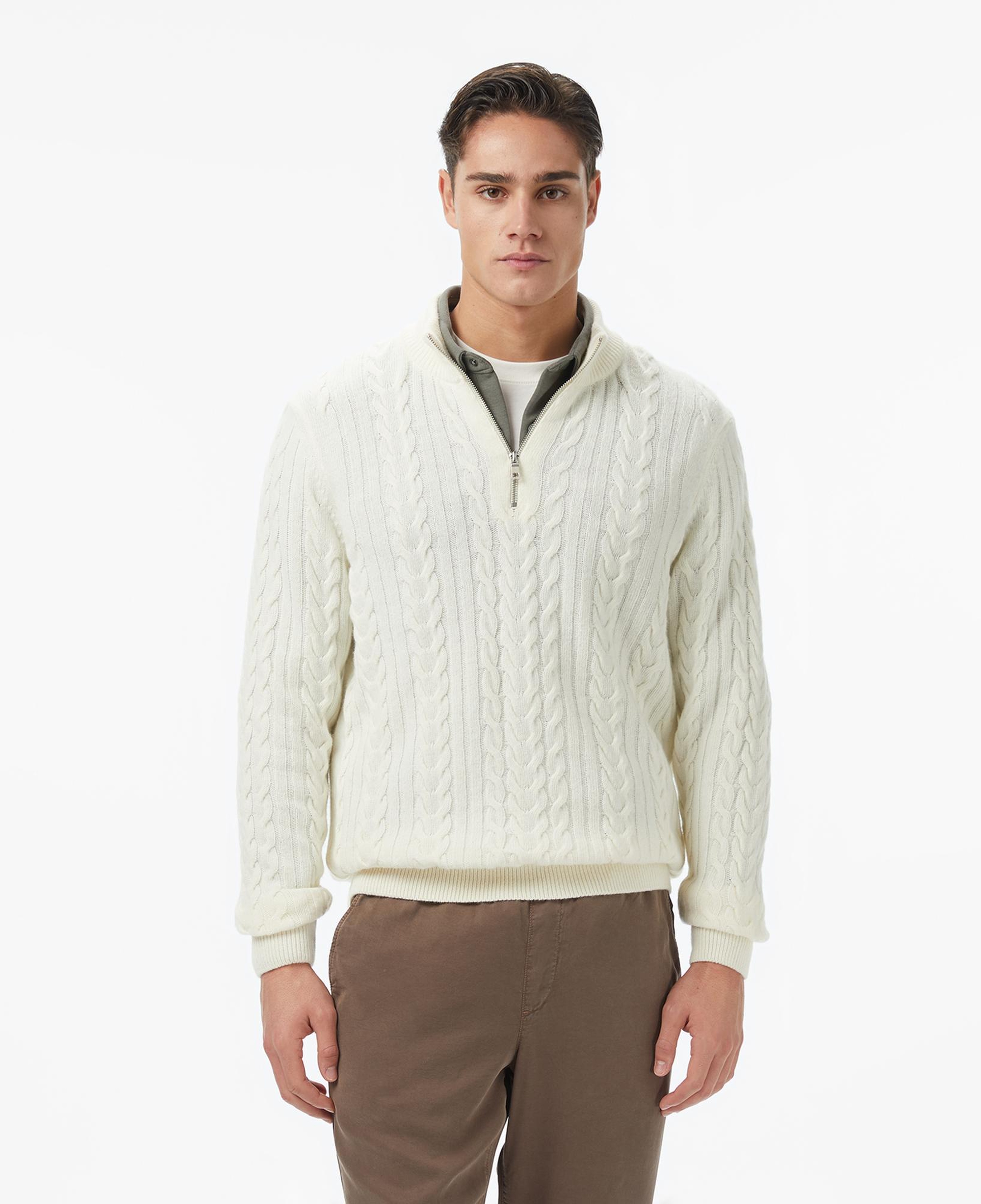 Nautica Erkek Krem Classic Fit Kazak
