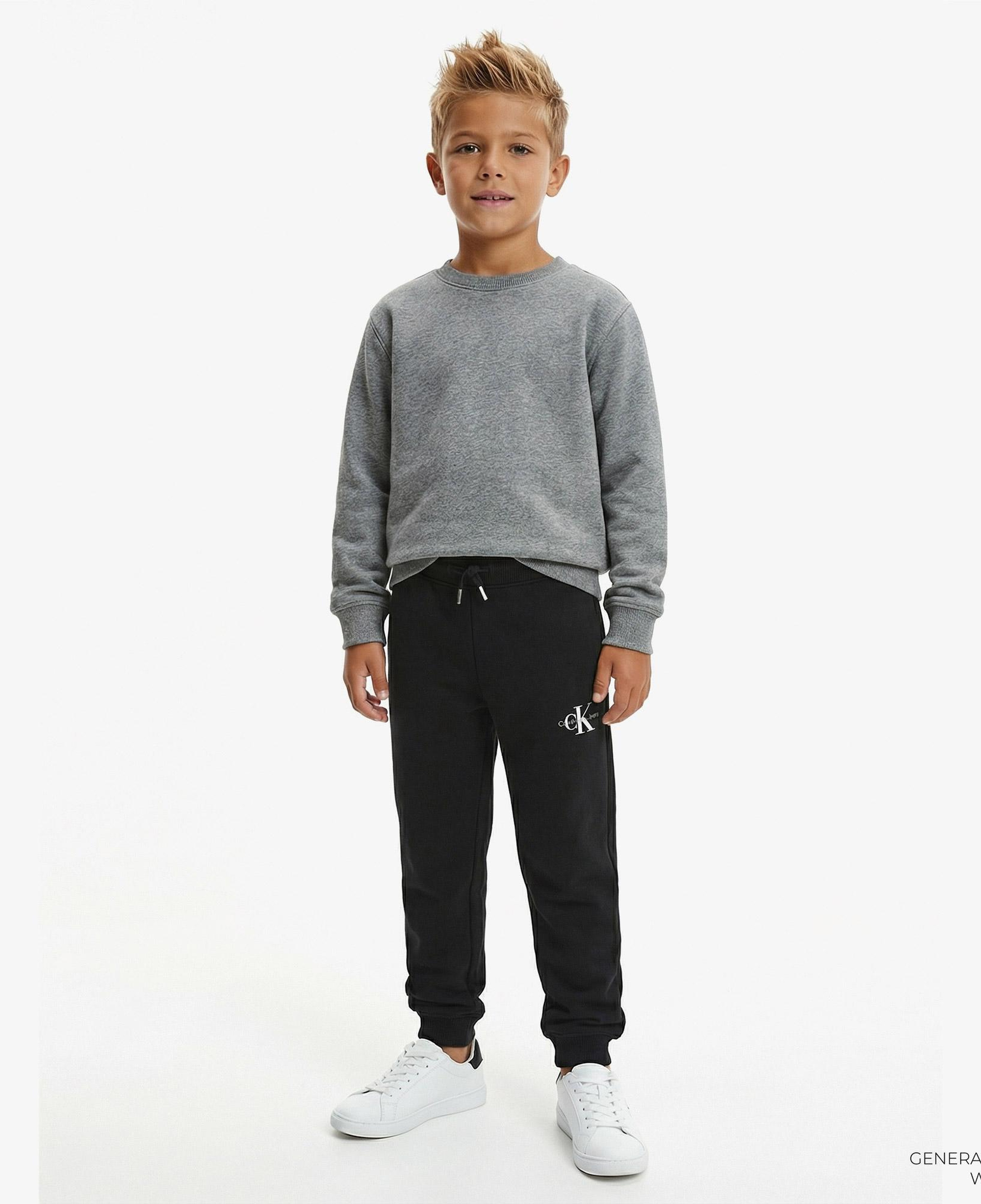 Calvin Klein Jeans Monogram Logo Çocuk Siyah Eşofman Altı