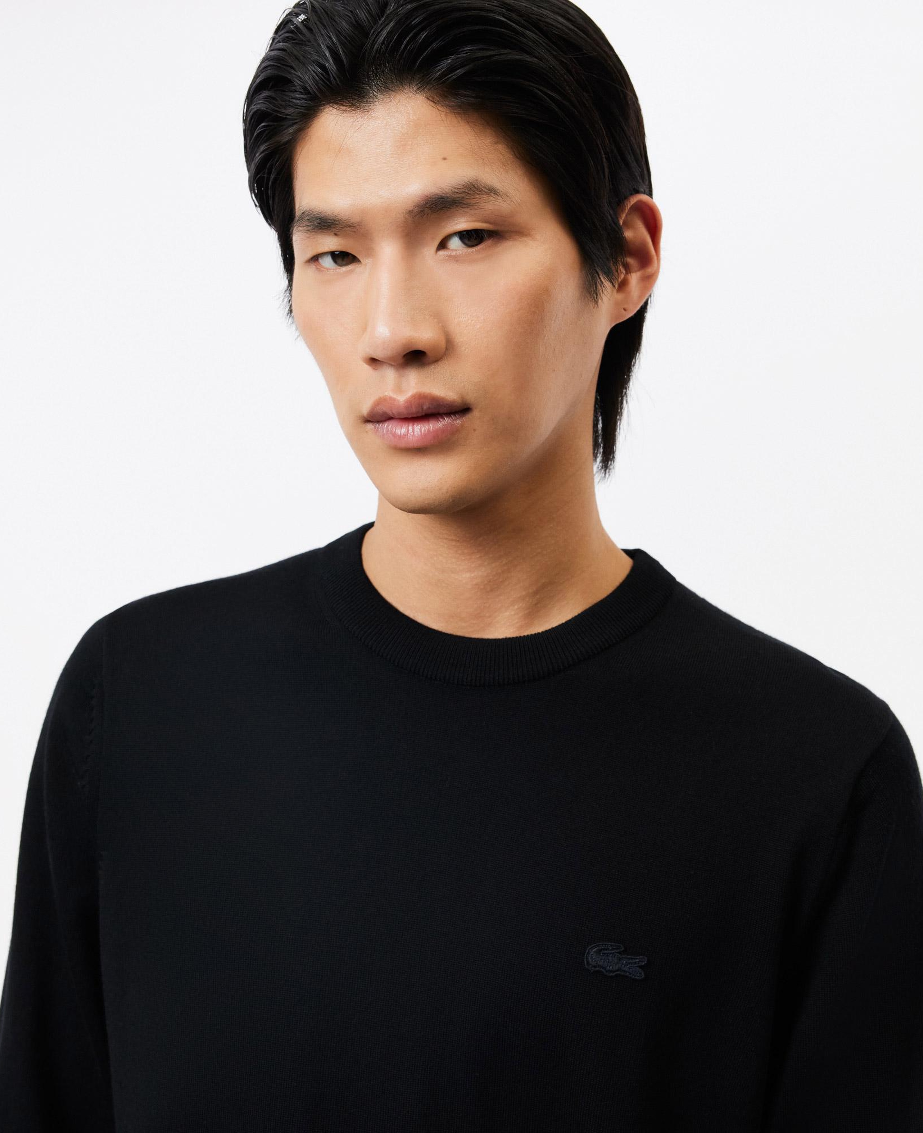 Lacoste Erkek Regular Fit Boğazlı Yaka Siyah Kazak