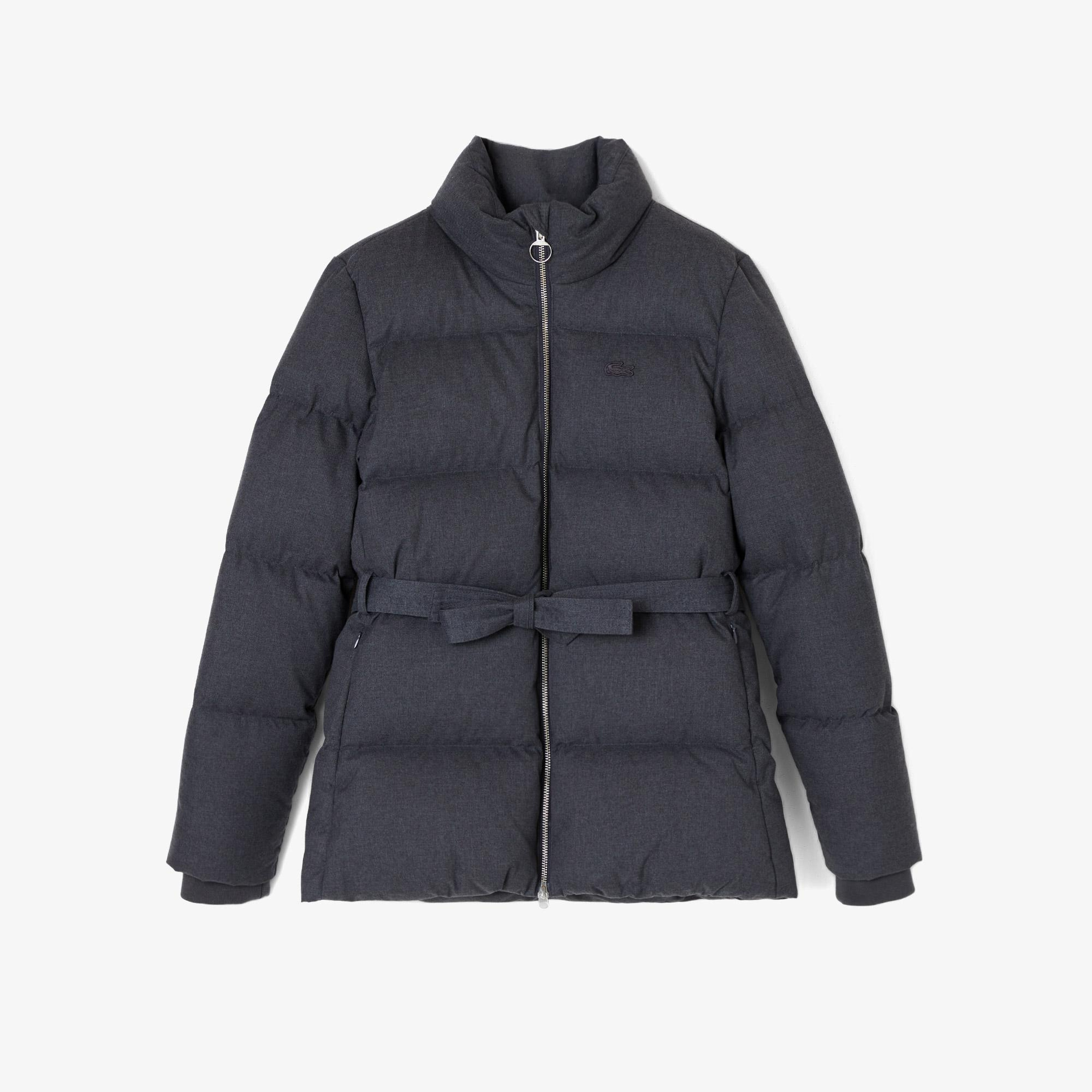 Lacoste Kadın Dik Yaka Koyu Gri Mont