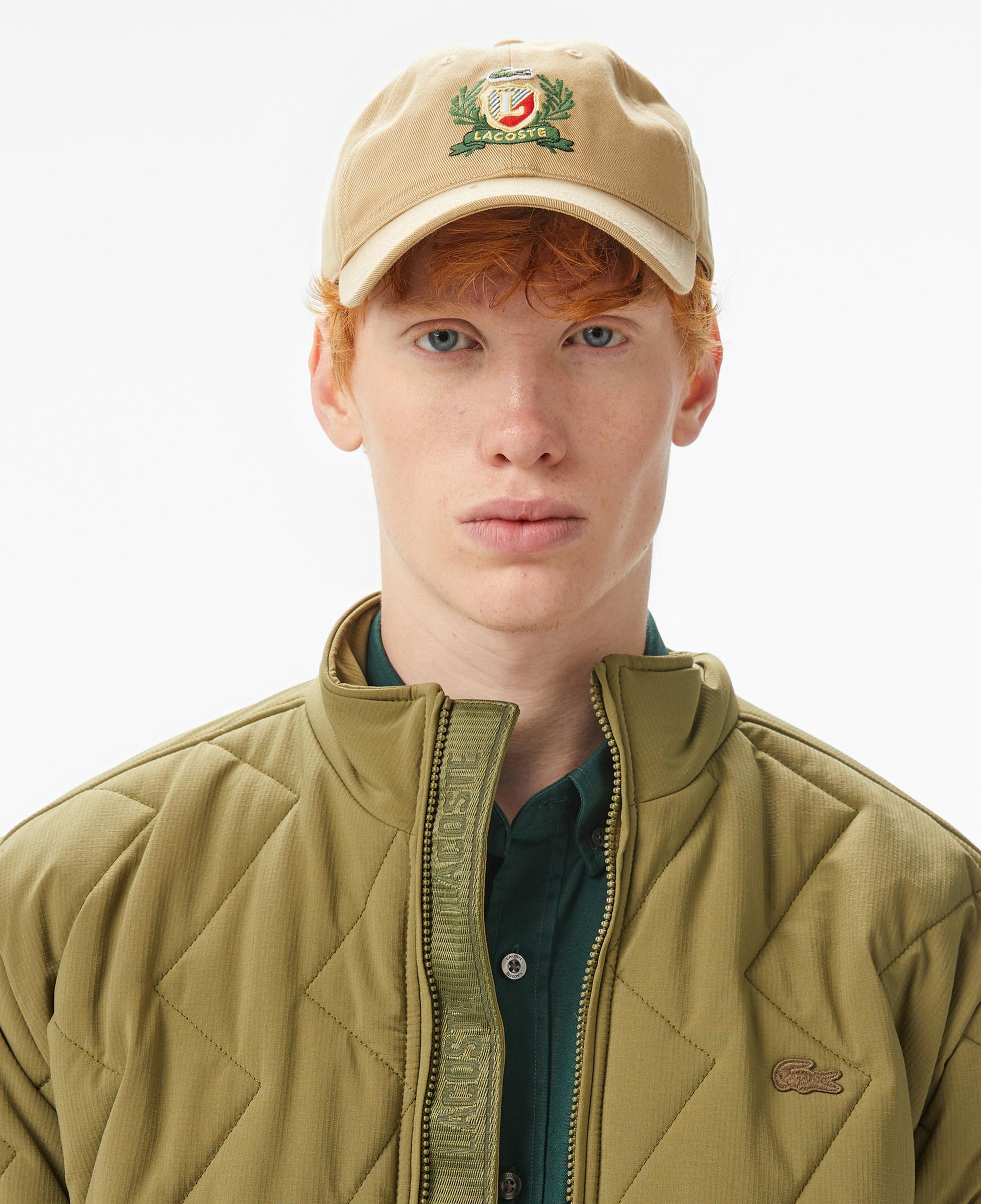 Lacoste Erkek Dik Yaka Kapitone Yeşil Mont