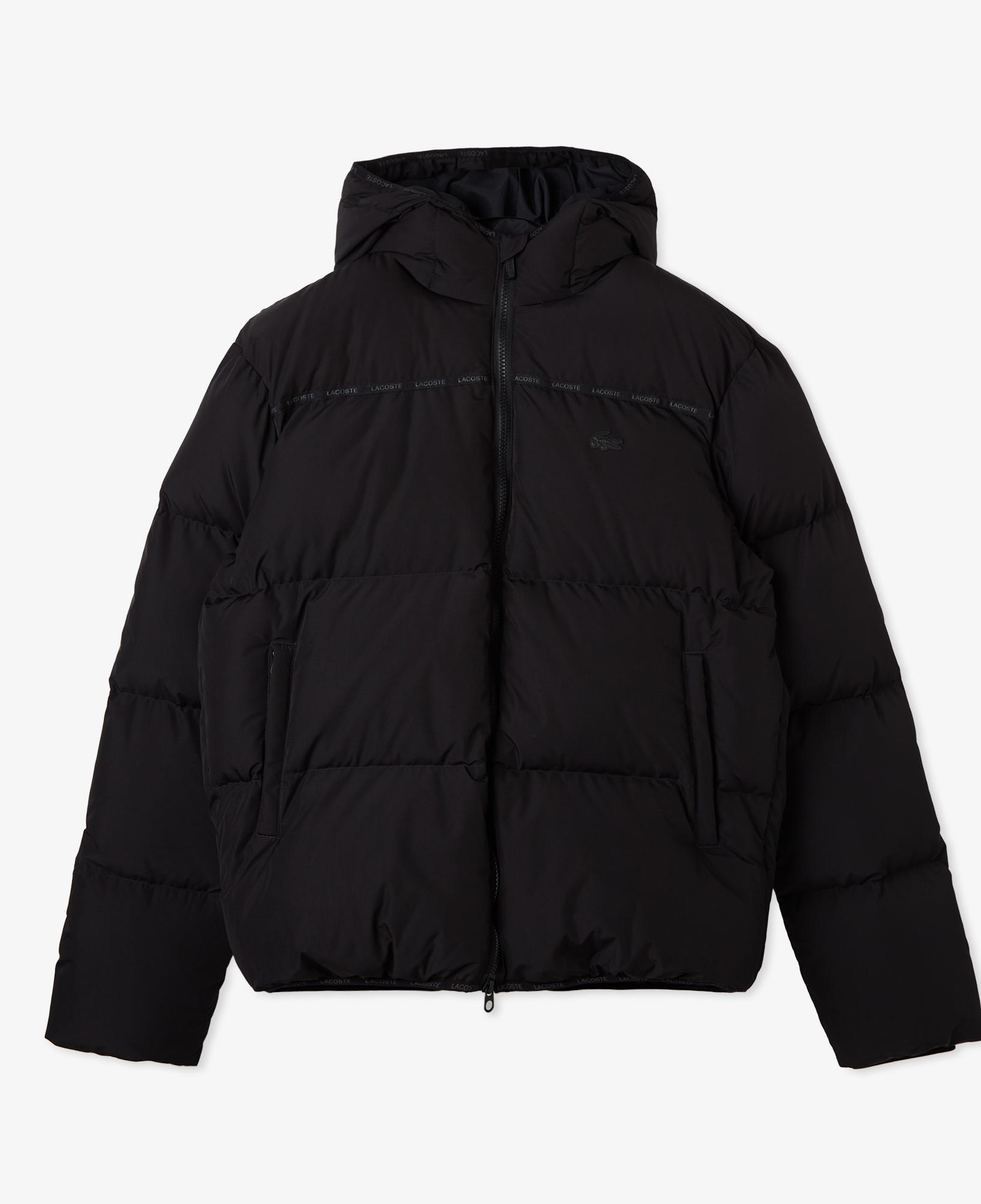 Lacoste Erkek Relaxed Fit Kapüşonlu Siyah Mont