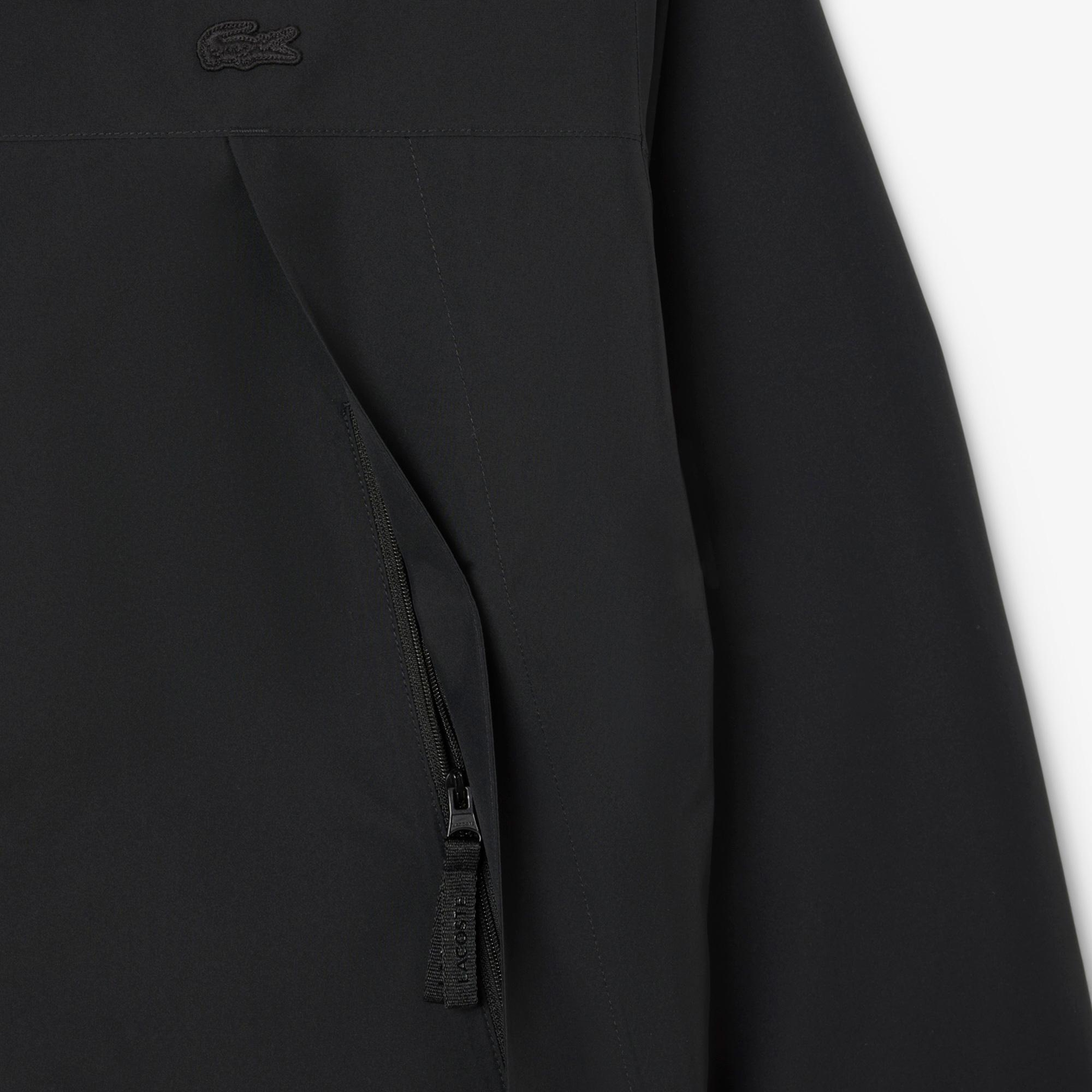 Lacoste Erkek Classic Fit Kapüşonlu Siyah Mont
