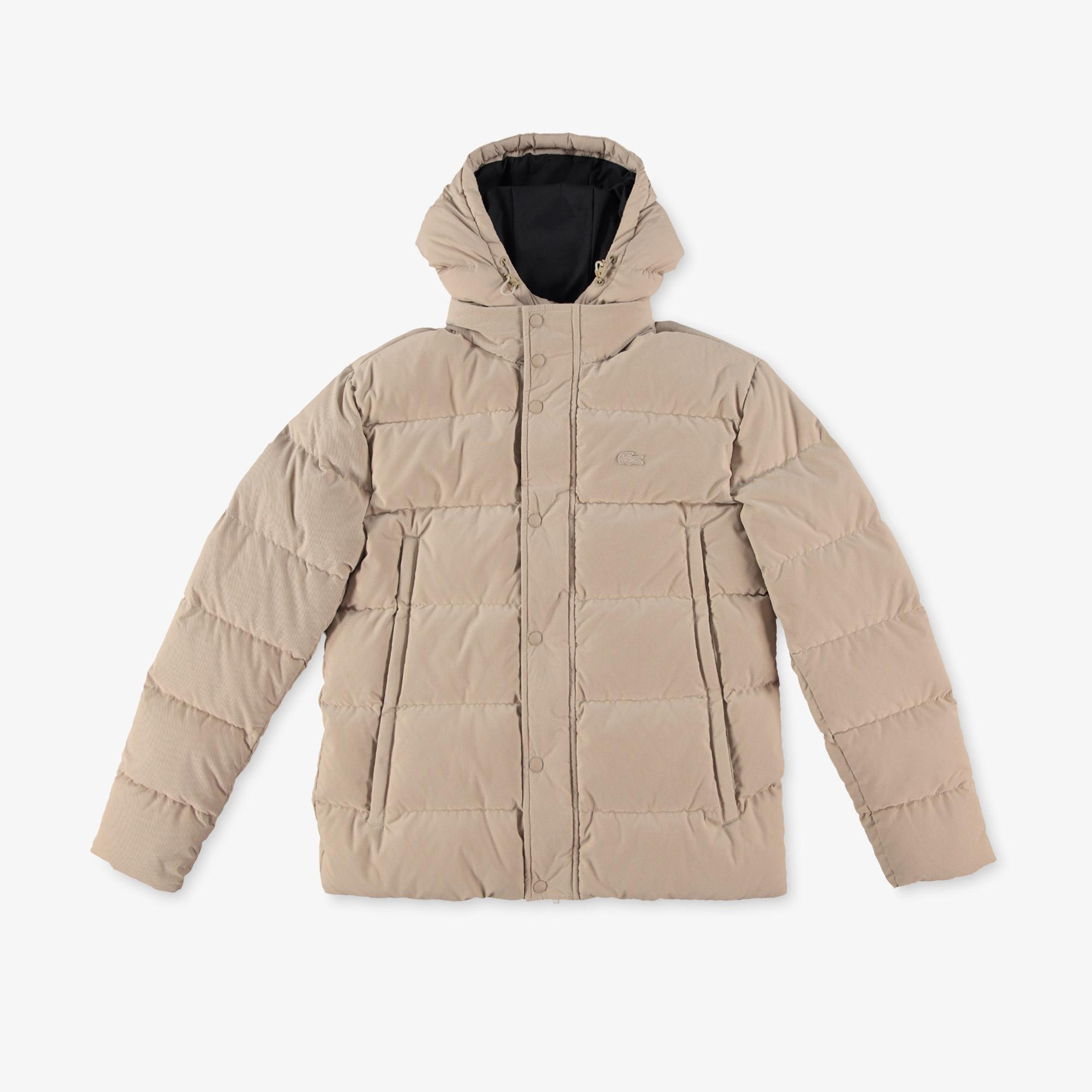 Lacoste Erkek Kapüşonlu Bej Mont