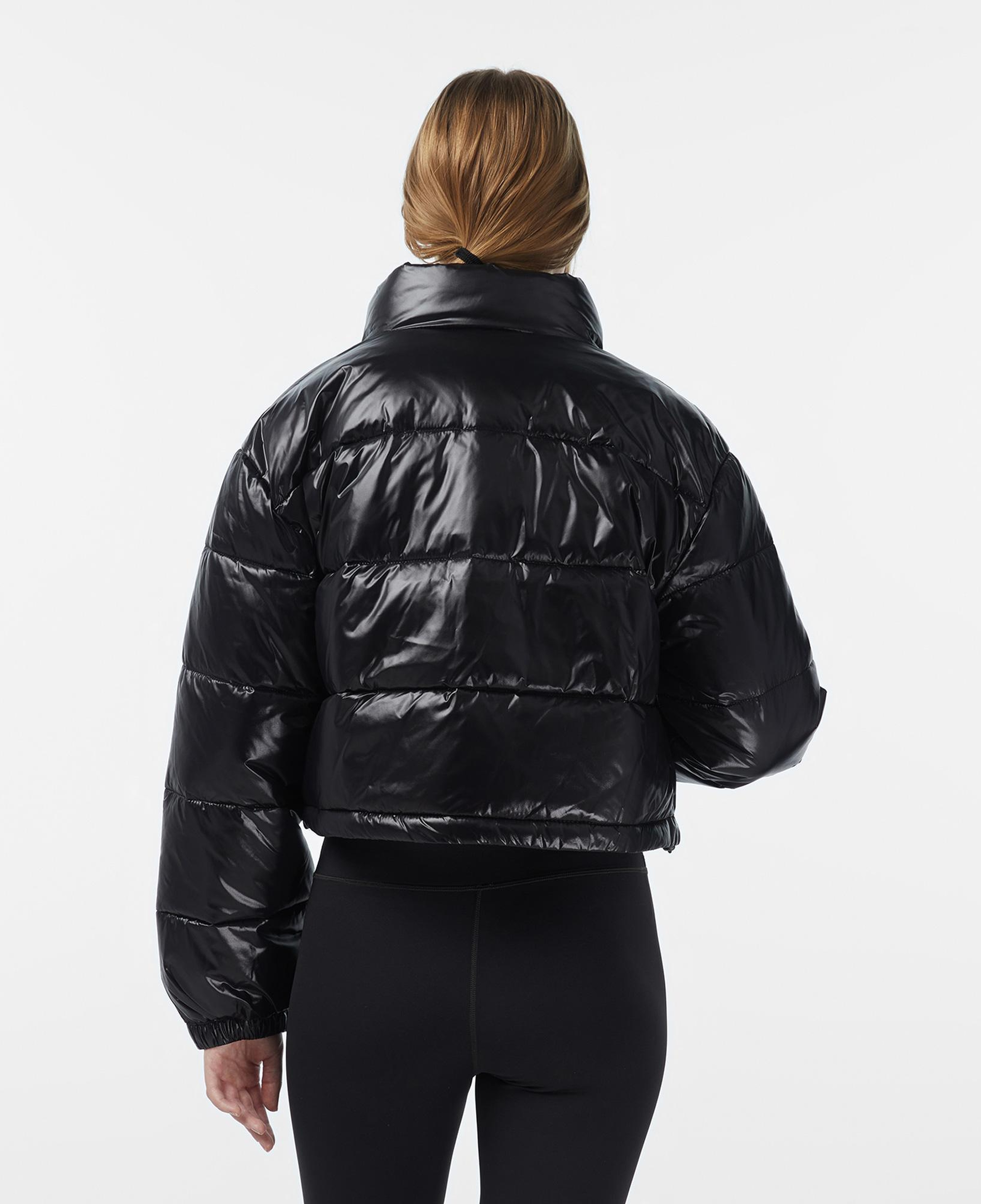 Calvin Klein Shine Crop Puffer Kadın Siyah Mont