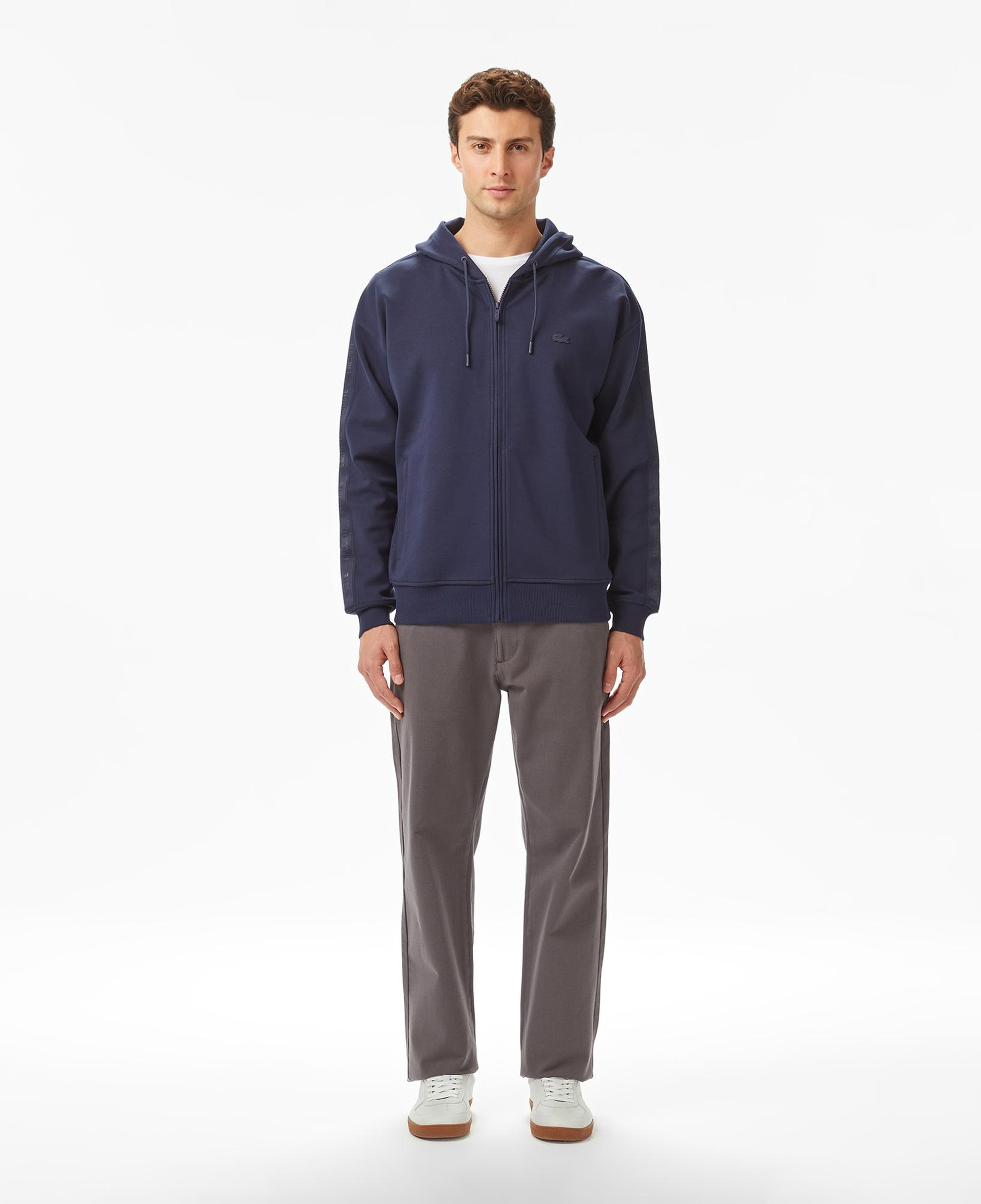 Erkek Relaxed Fit Kapüşonlu Lacivert Sweatshirt