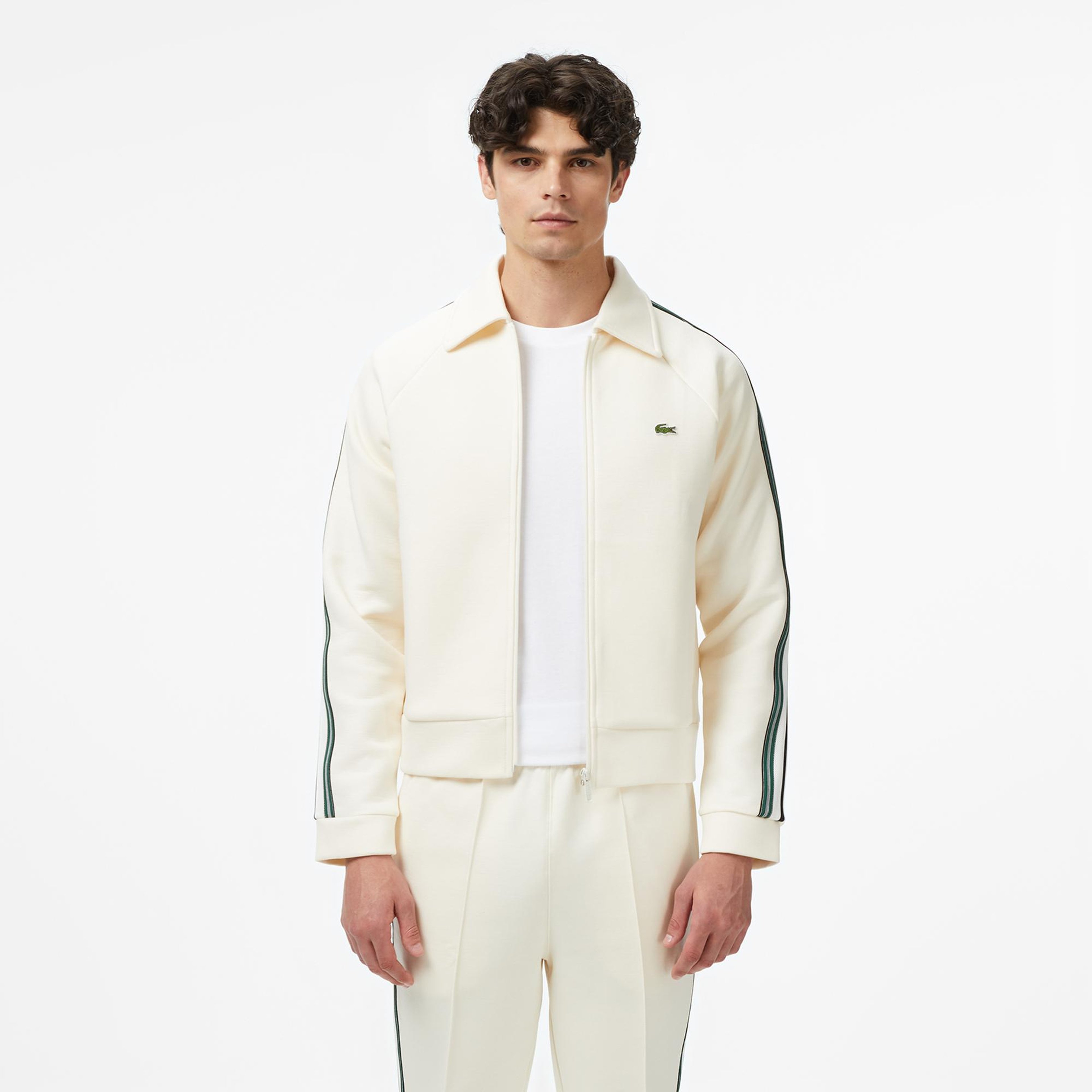 Lacoste Erkek Regular Fit Fermuarlı Krem Sweatshirt