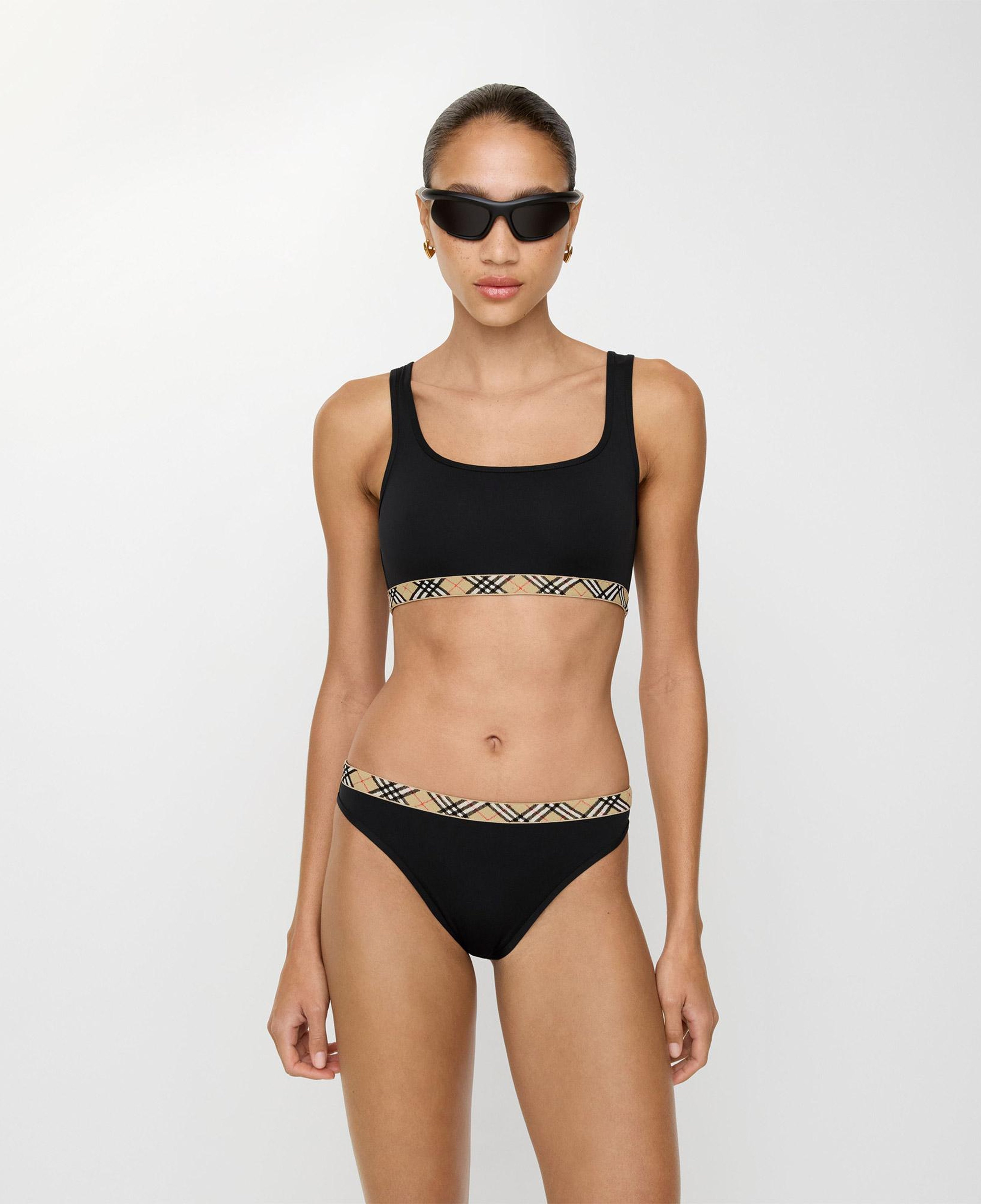 Burberry Check Trim Kadın Siyah Bikini Altı
