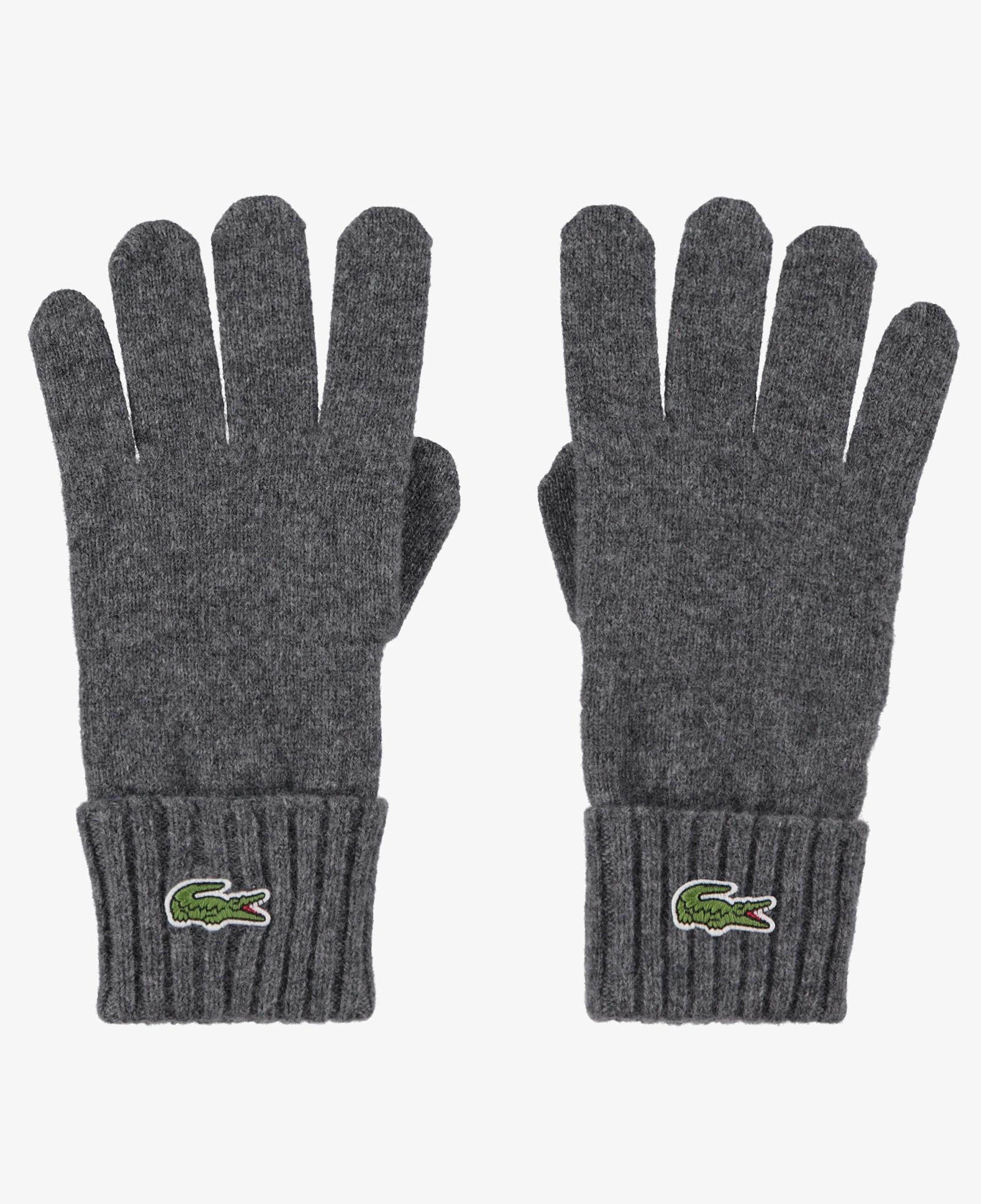 Unisex Renk Bloklu Koyu Gri Eldiven