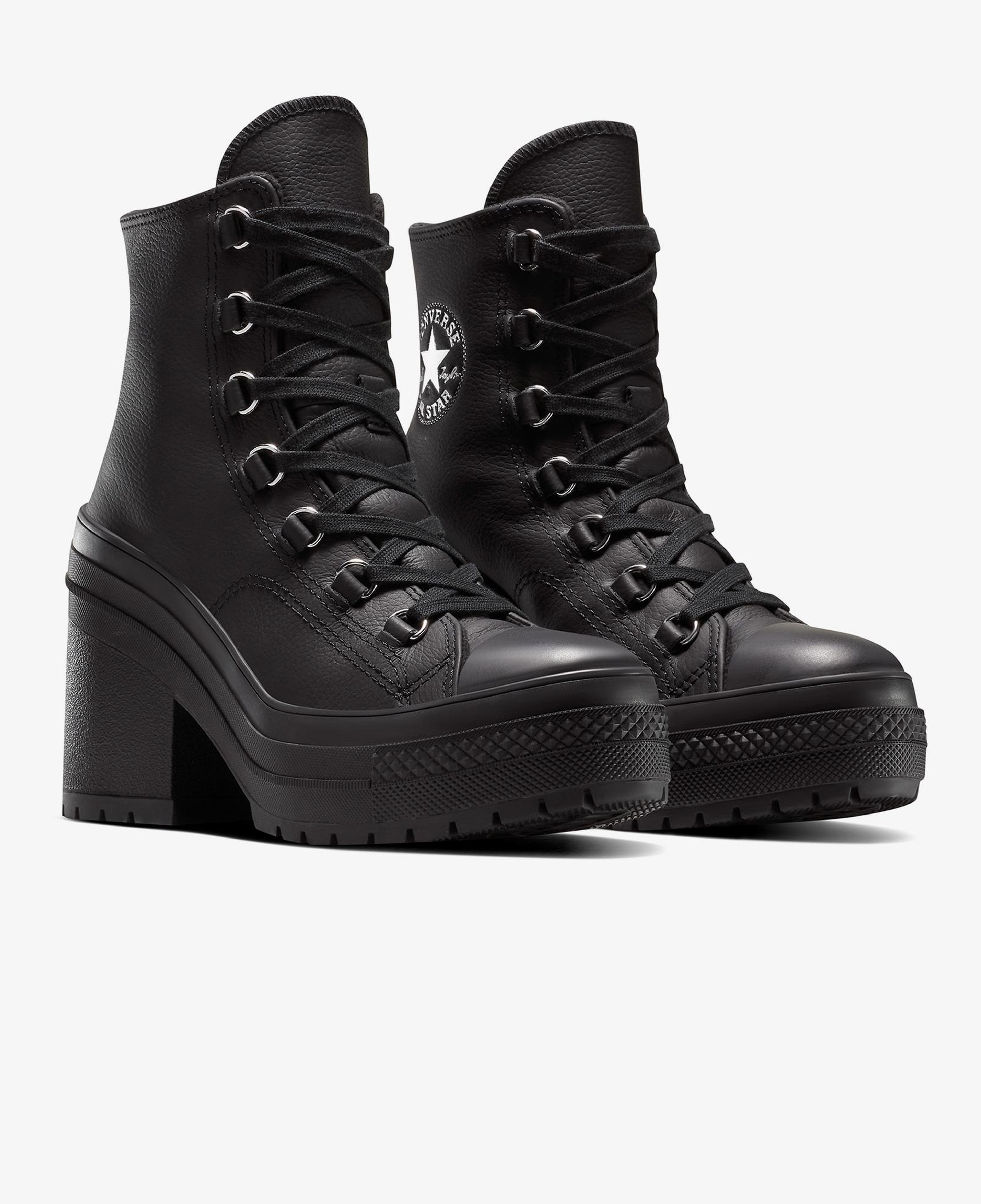 Converse Chuck 70 De Luxe Heel Leather High Top Kadın Siyah Sneaker