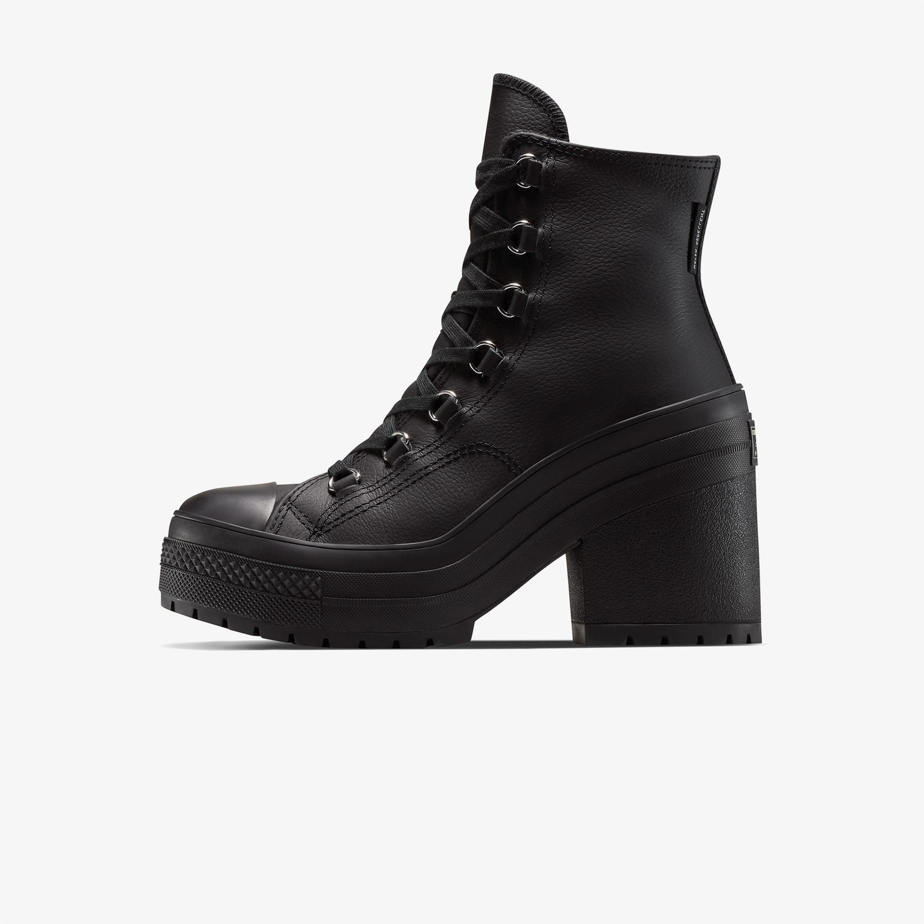Converse Chuck 70 De Luxe Heel Leather High Top Kadın Siyah Sneaker