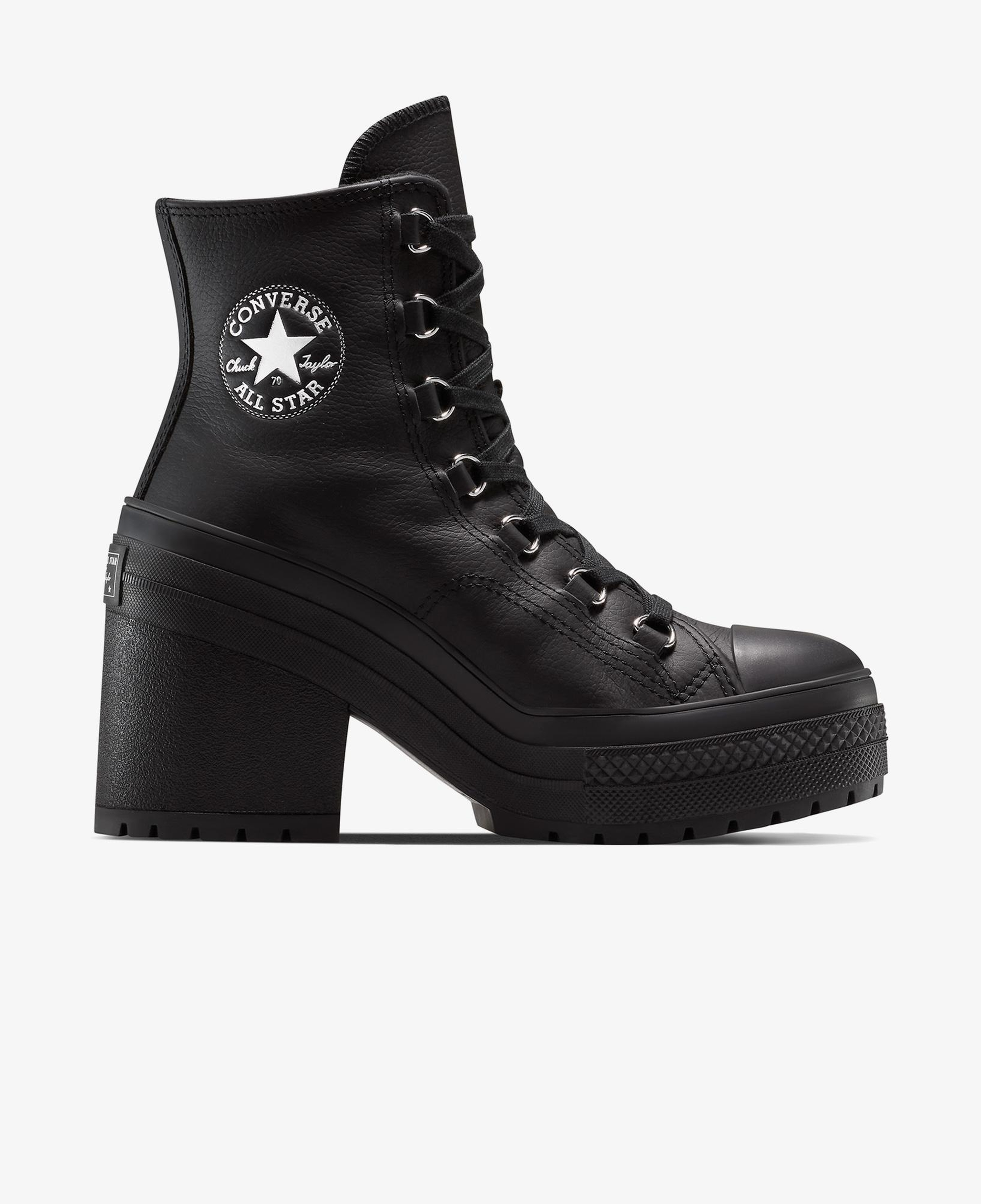 Converse Chuck 70 De Luxe Heel Leather High Top Kadın Siyah Sneaker