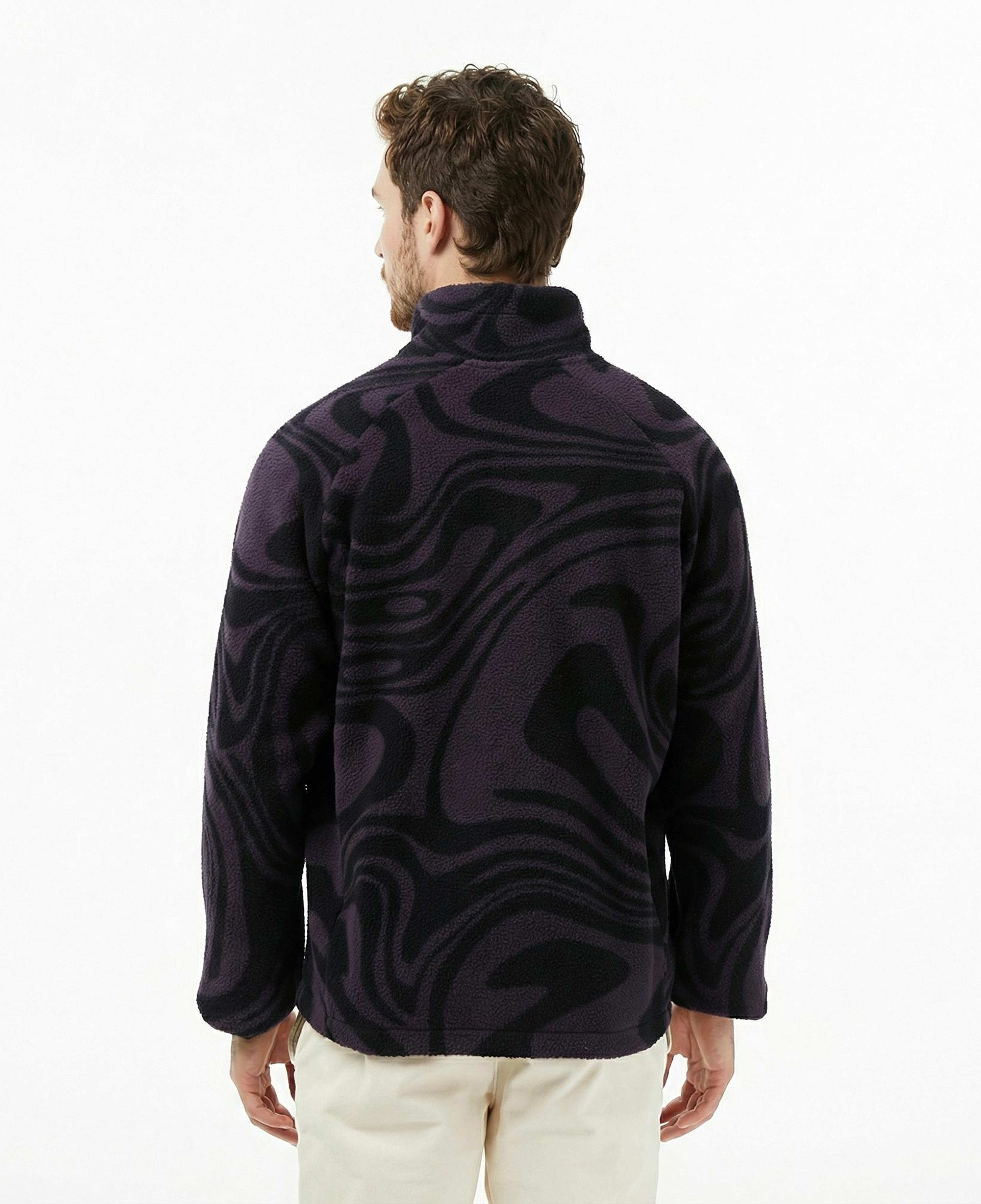 Helly Hansen Panorama Printed Pile Snap Erkek Siyah Ceket
