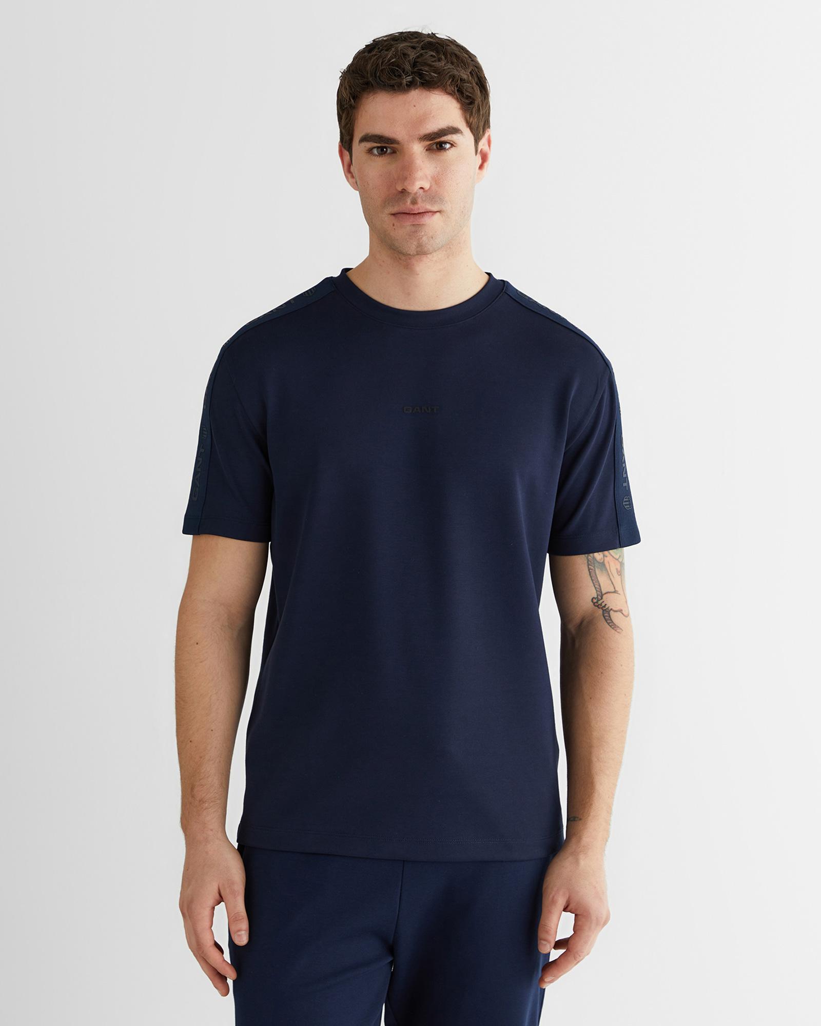 GANT Erkek Lacivert Kısa Kollu T-Shirt