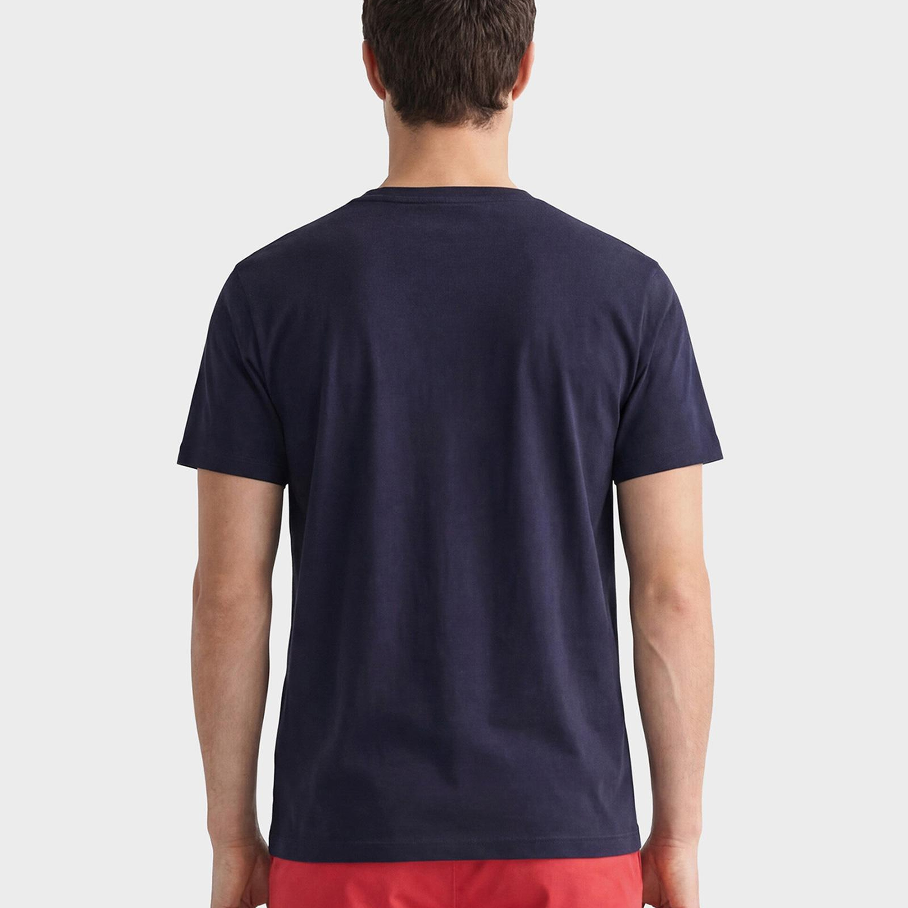 GANT Erkek Lacivert Kısa Kollu T-Shirt