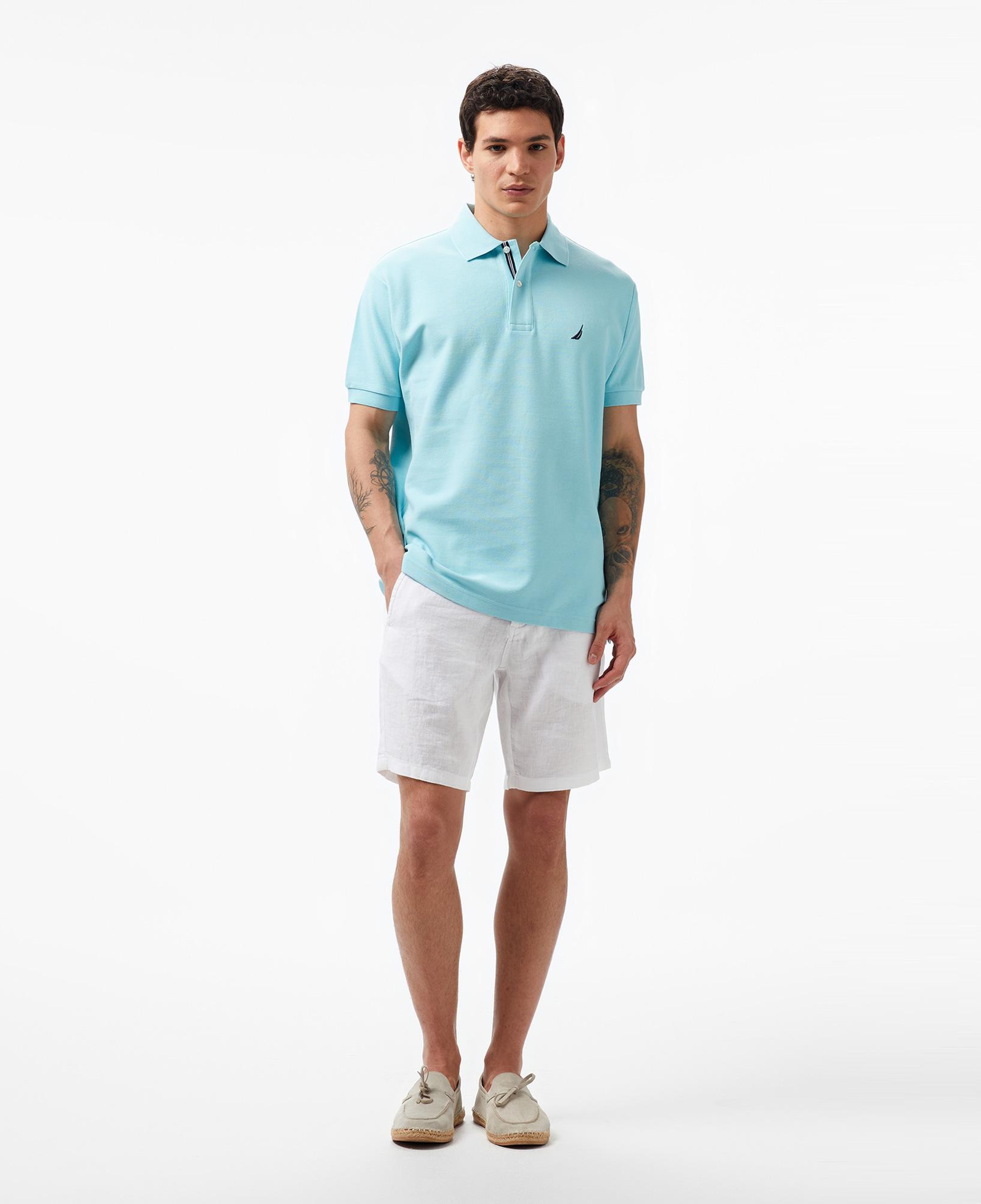 Nautica Erkek Mavi Classic Fit Polo Yaka T-Shirt