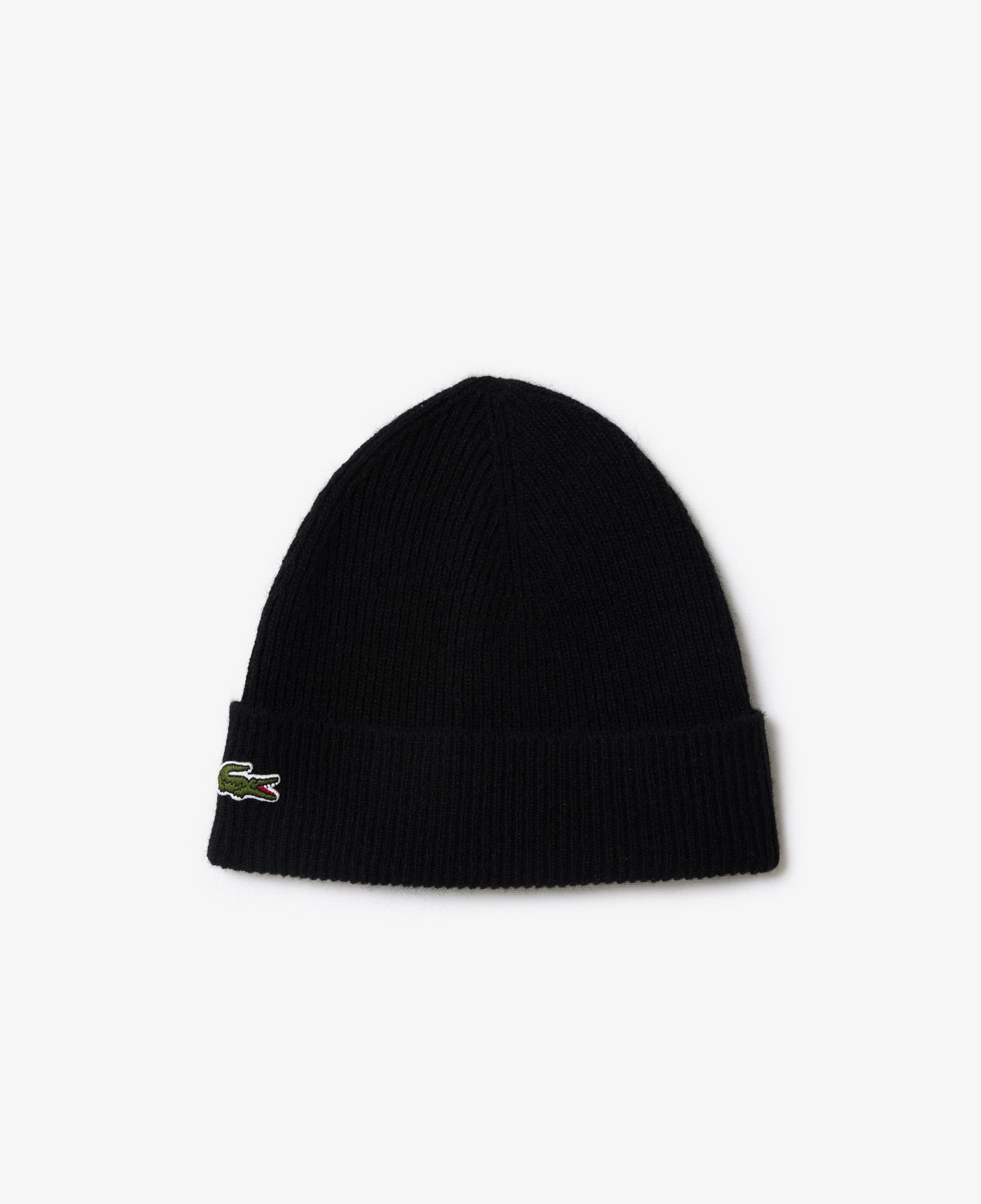 Lacoste Unisex Siyah Atkı Bere Seti