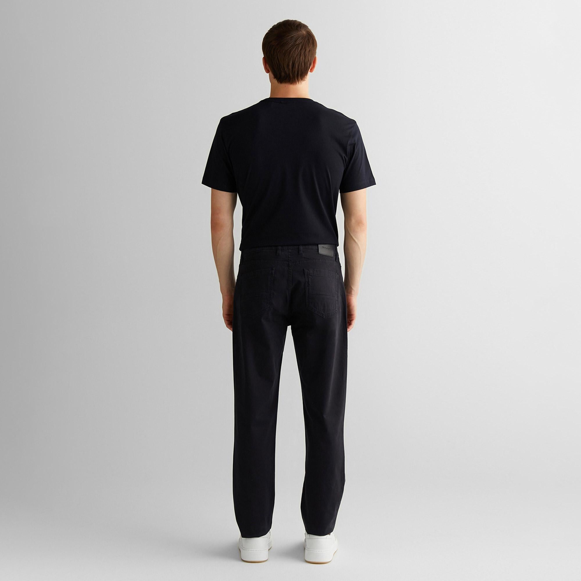 GANT Erkek Siyah Regular Fit Pantolon