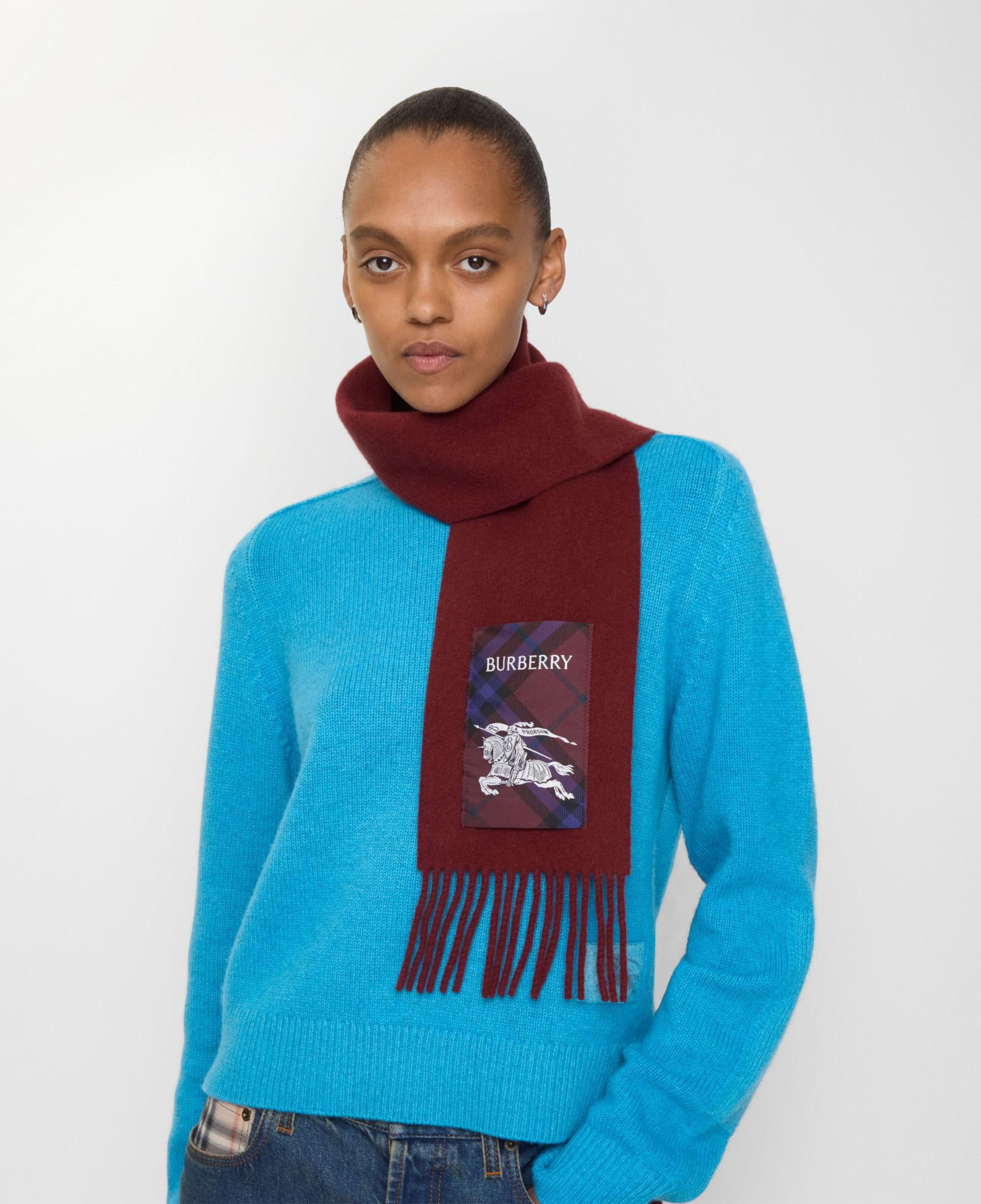 Burberry Solid Label Kadın Bordo Atkı