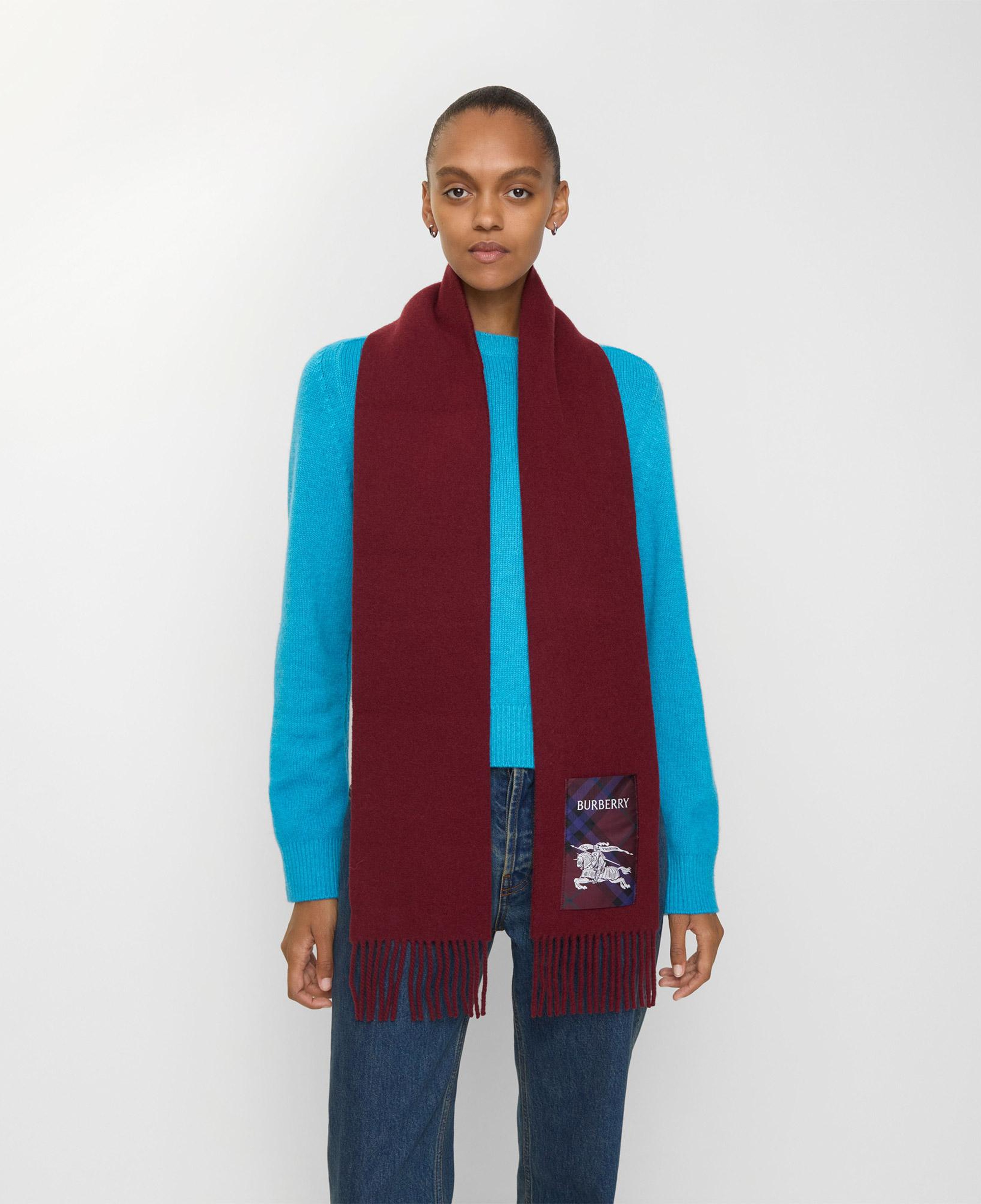 Burberry Solid Label Kadın Bordo Atkı