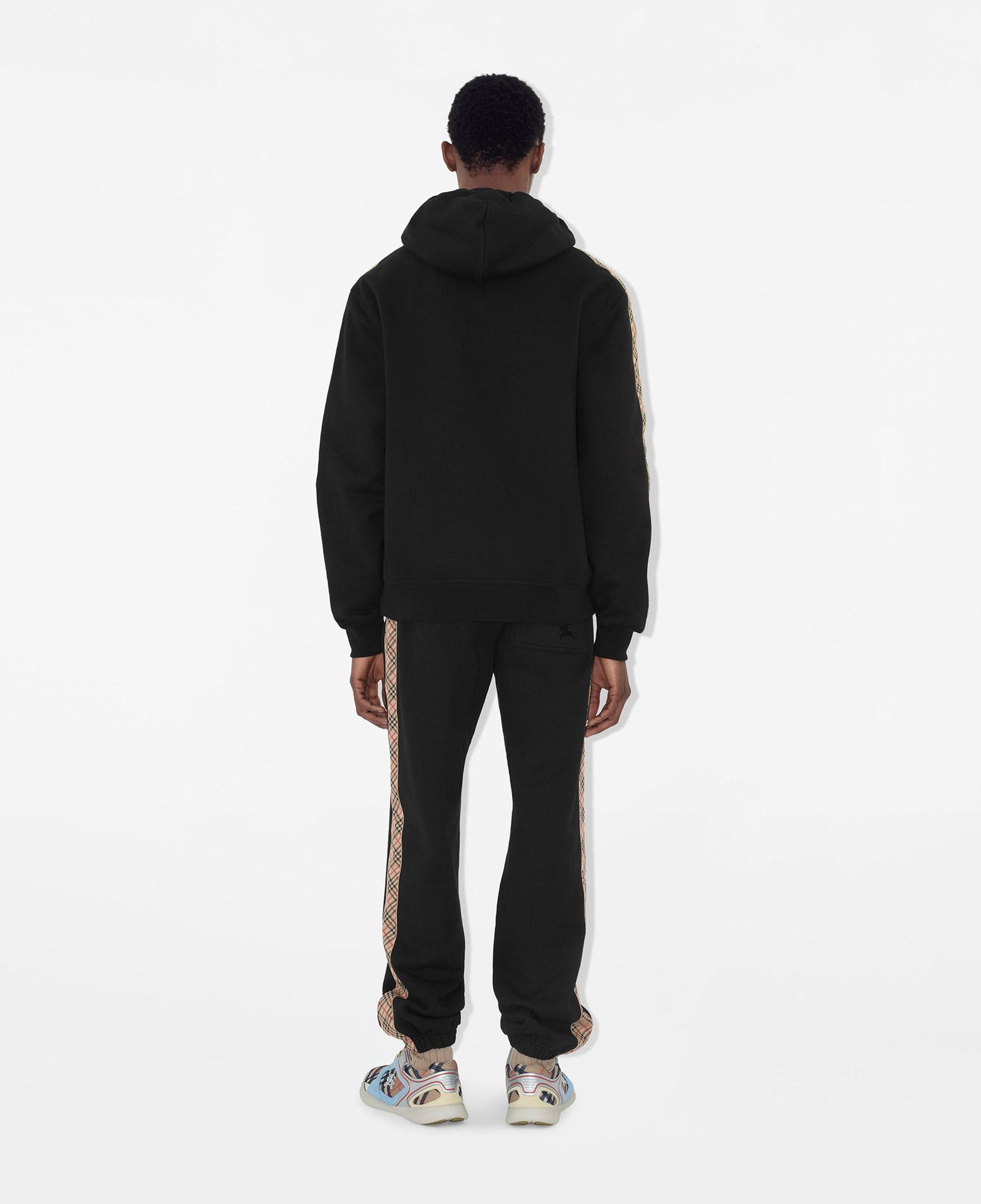 Burberry Sid Check Trim Cotton Erkek Siyah Eşofman Altı