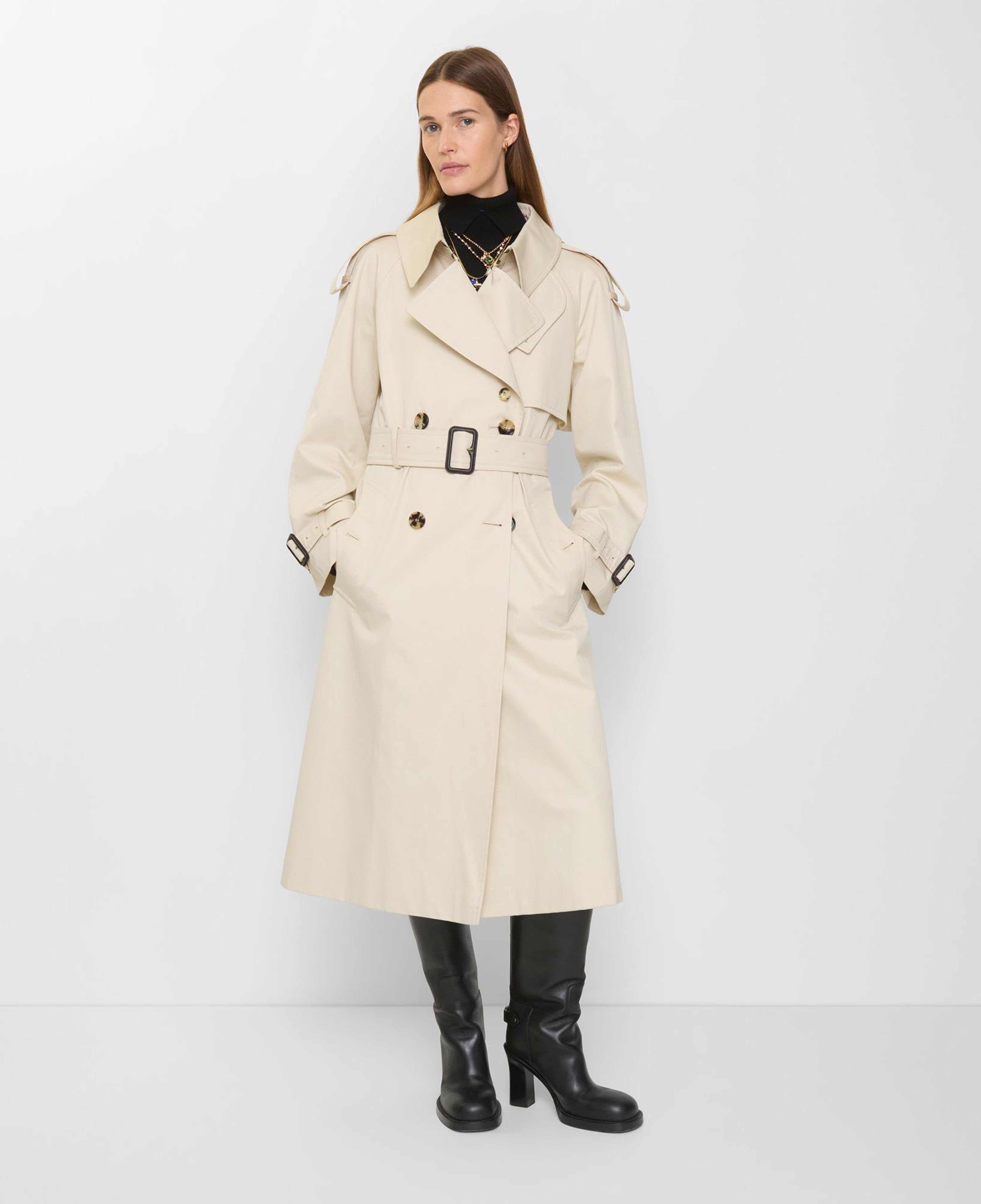 Burberry Fitzrovia Kadın Krem Pardesü