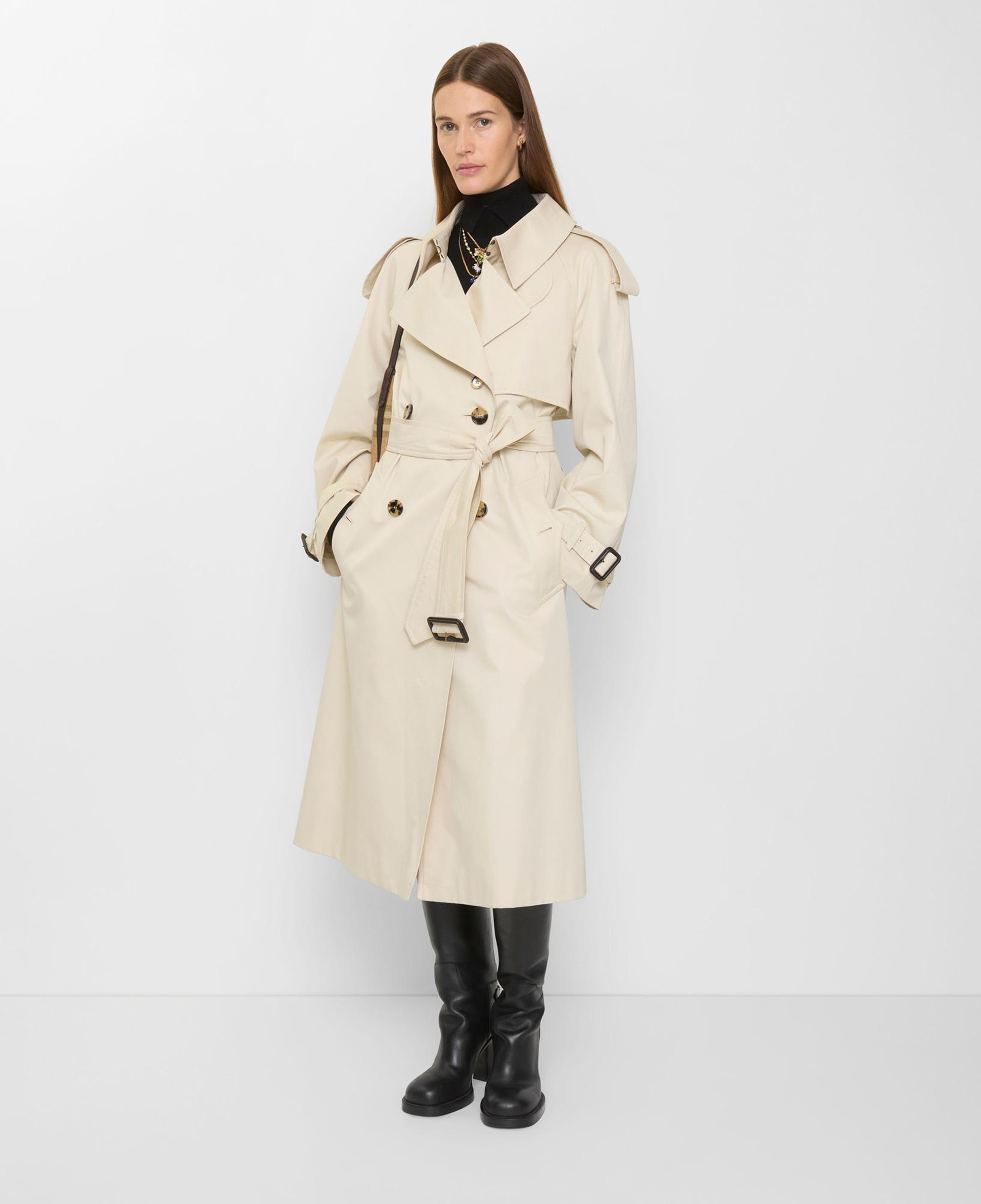 Burberry Fitzrovia Kadın Krem Pardesü