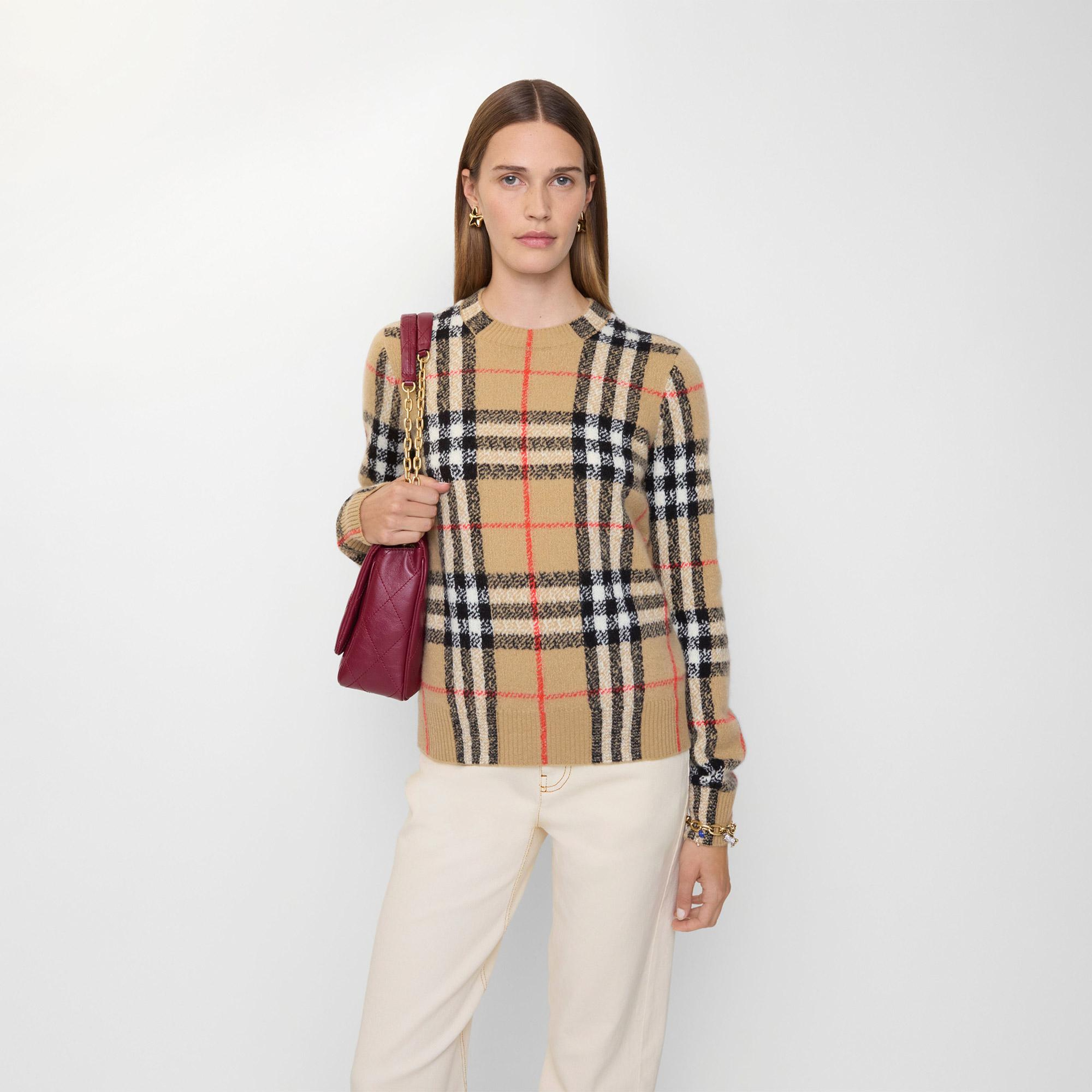 Burberry Constance Kadın Bej Triko