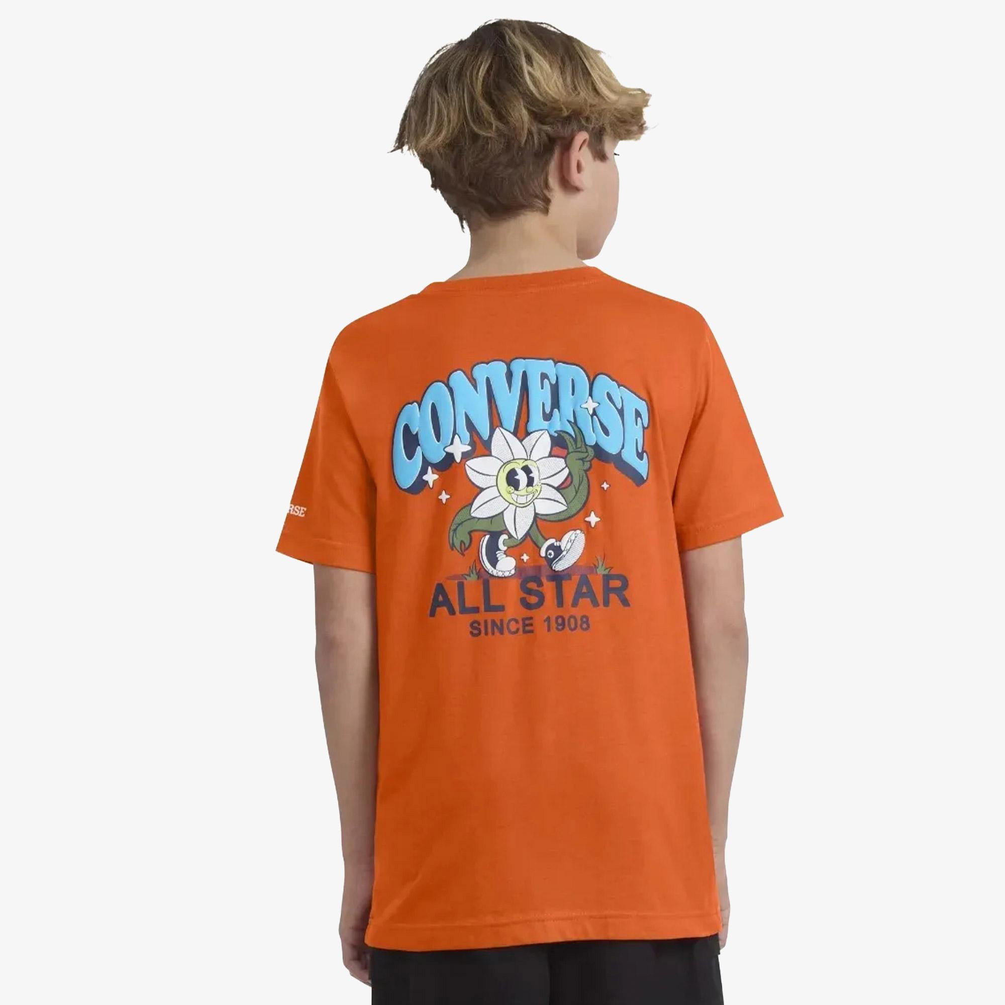 Converse Trail Mix Flower Çocuk Turuncu T-Shirt