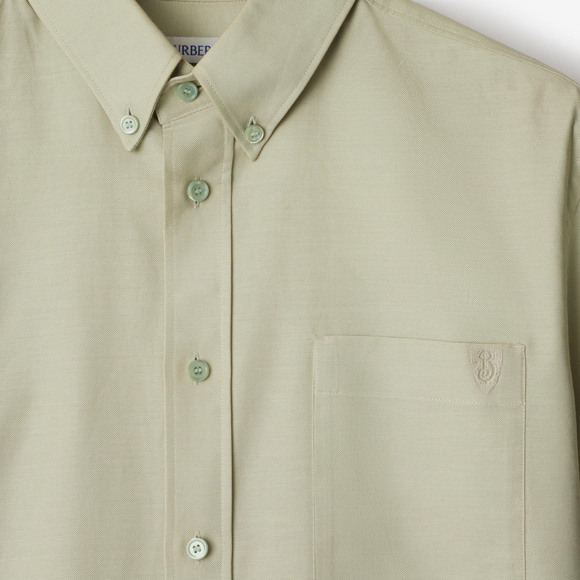 Burberry Relaxed Fit Cotton Oxford Erkek Yeşil Gömlek