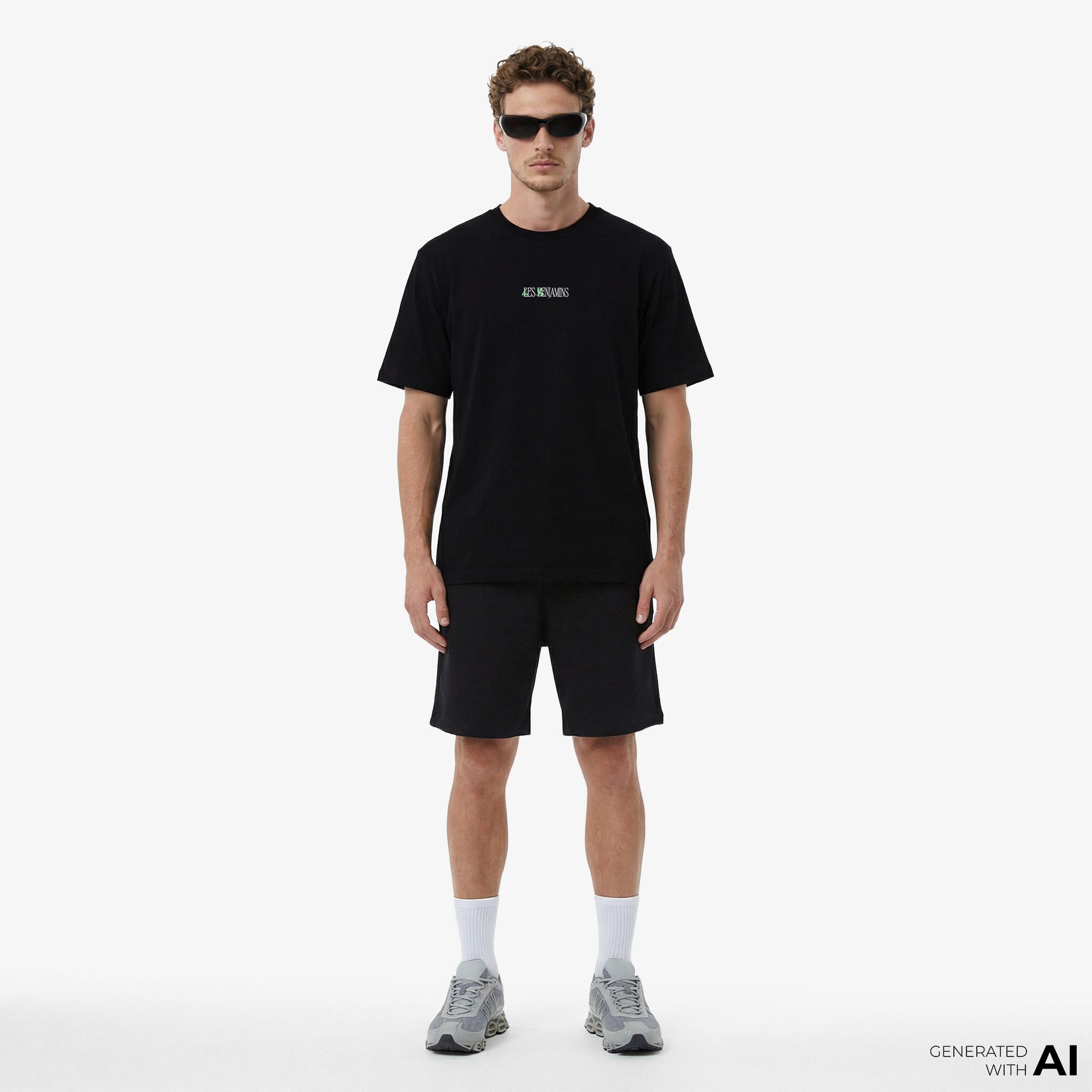 Les Benjamins 006 Unisex Siyah Oversized T-Shirt