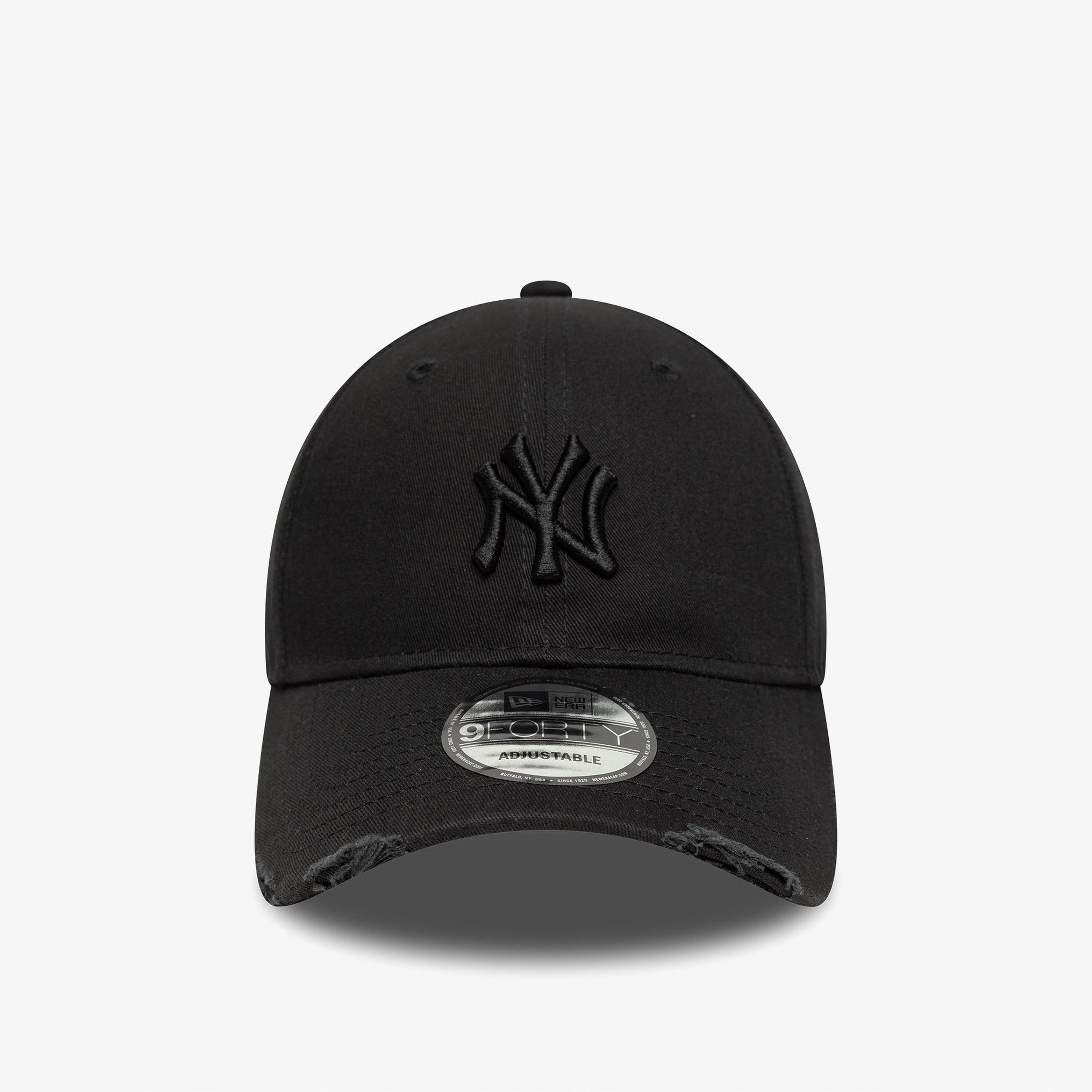 New Era Wash Distress 9Forty Neyyan Siyah Şapka