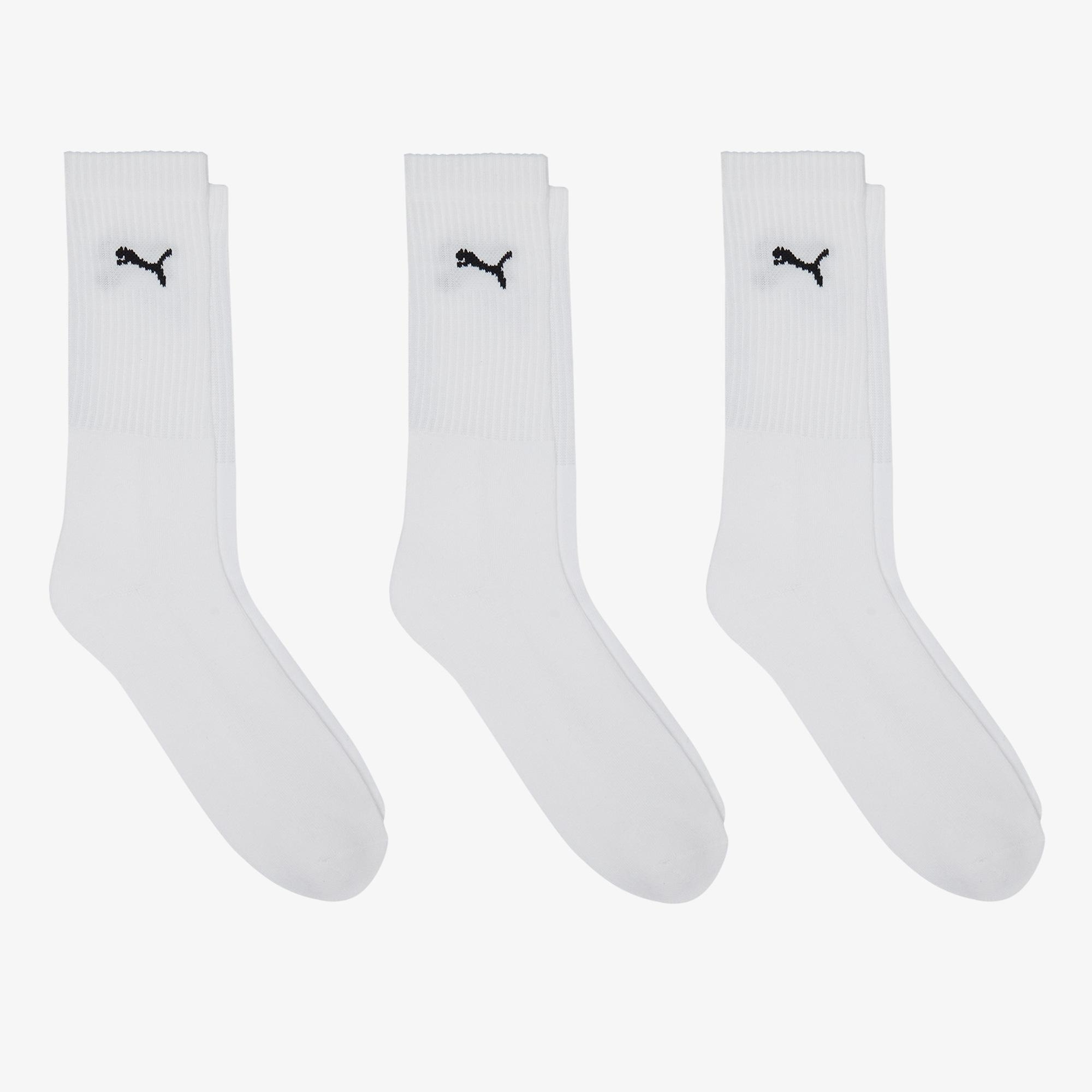 Puma Crew 3lü Unisex Beyaz Çorap