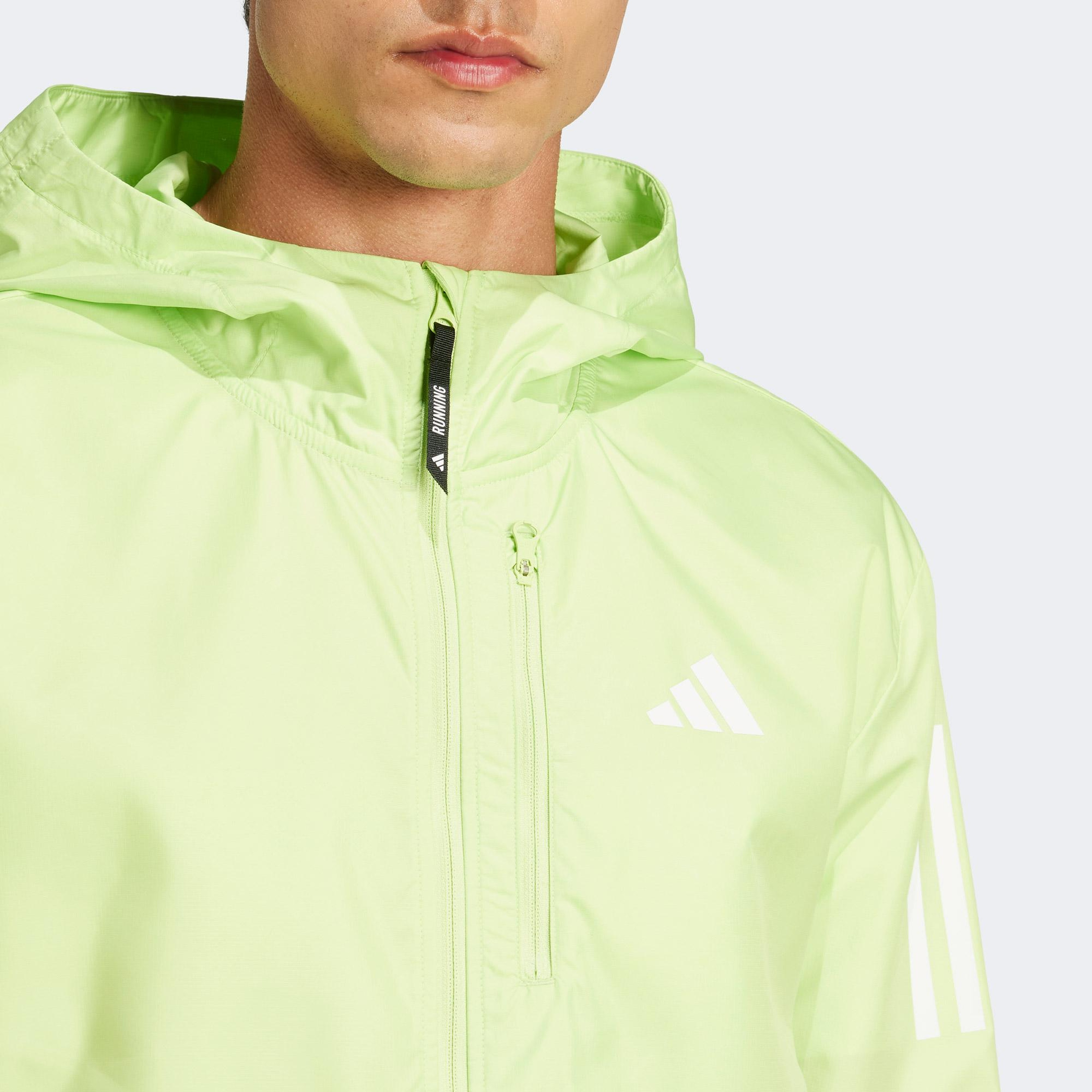 adidas Own the Run Colorblock Erkek Yeşil Ceket