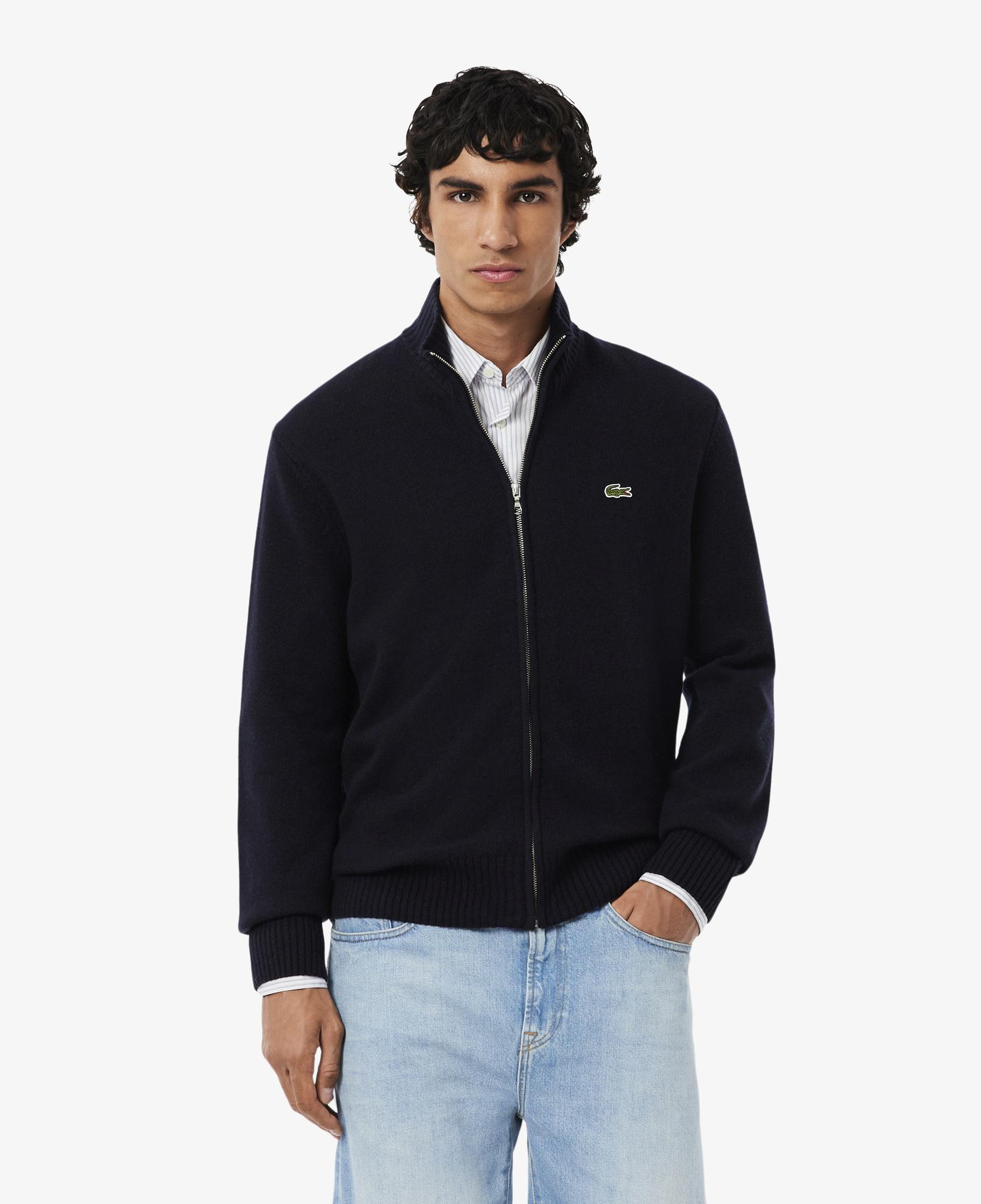 Carded Wool Zipped Sweater