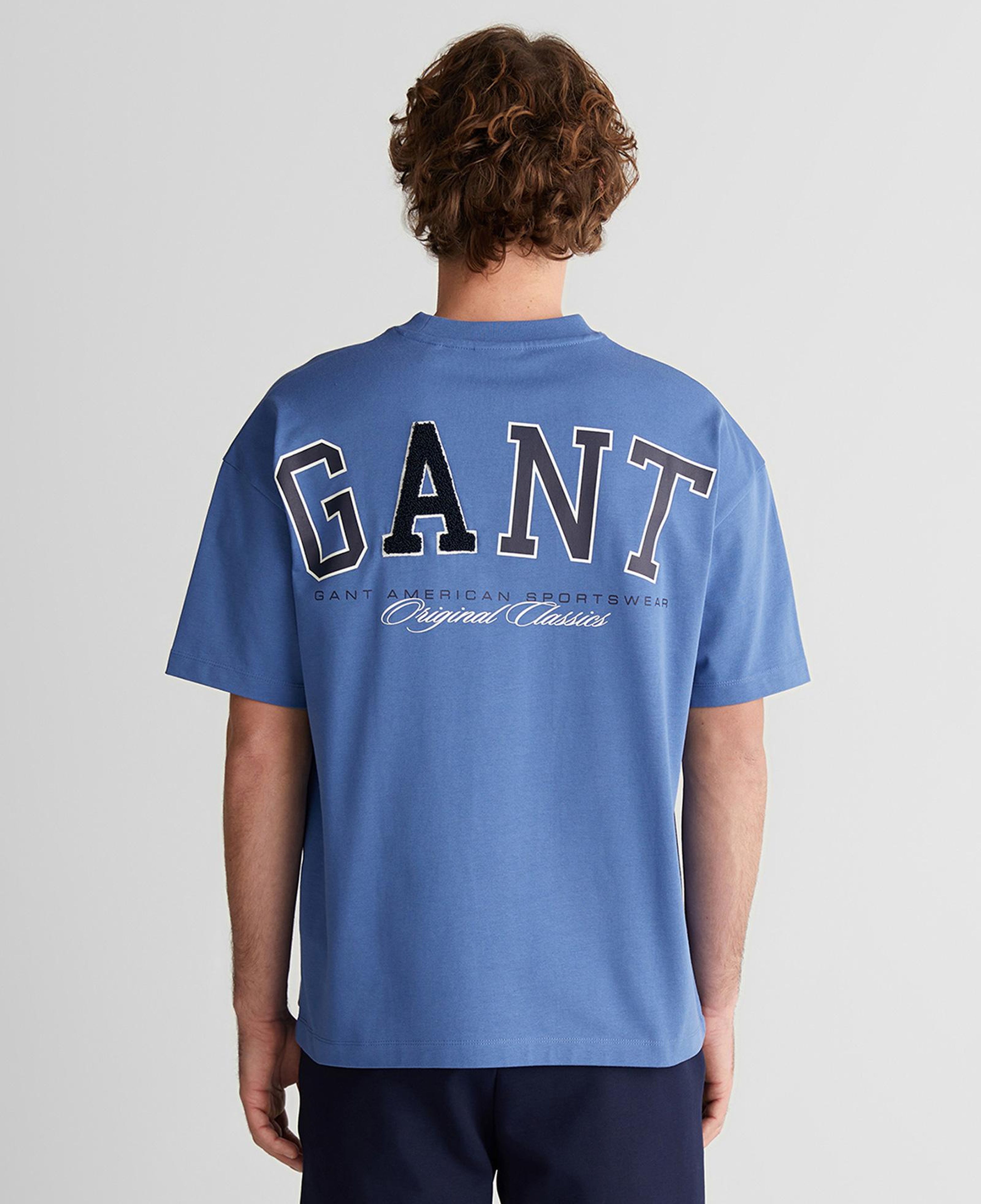 GANT Erkek Mavi Kısa Kollu T-Shirt
