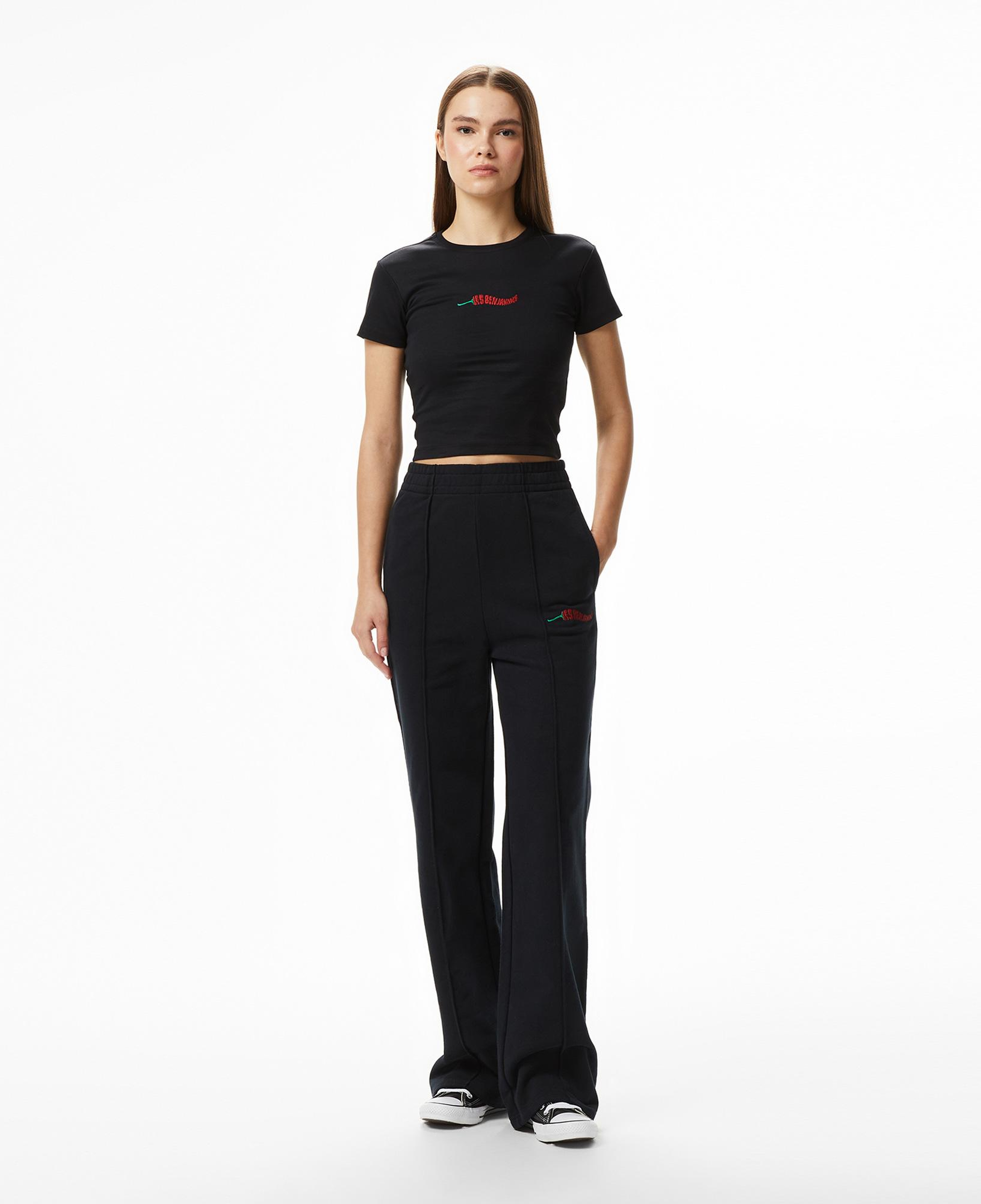 Les Benjamins 021 Kadın Siyah T-Shirt