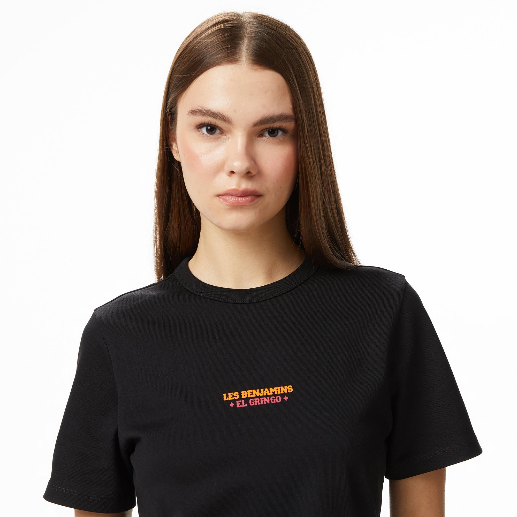 Les Benjamins 013 Kadın Siyah T-Shirt