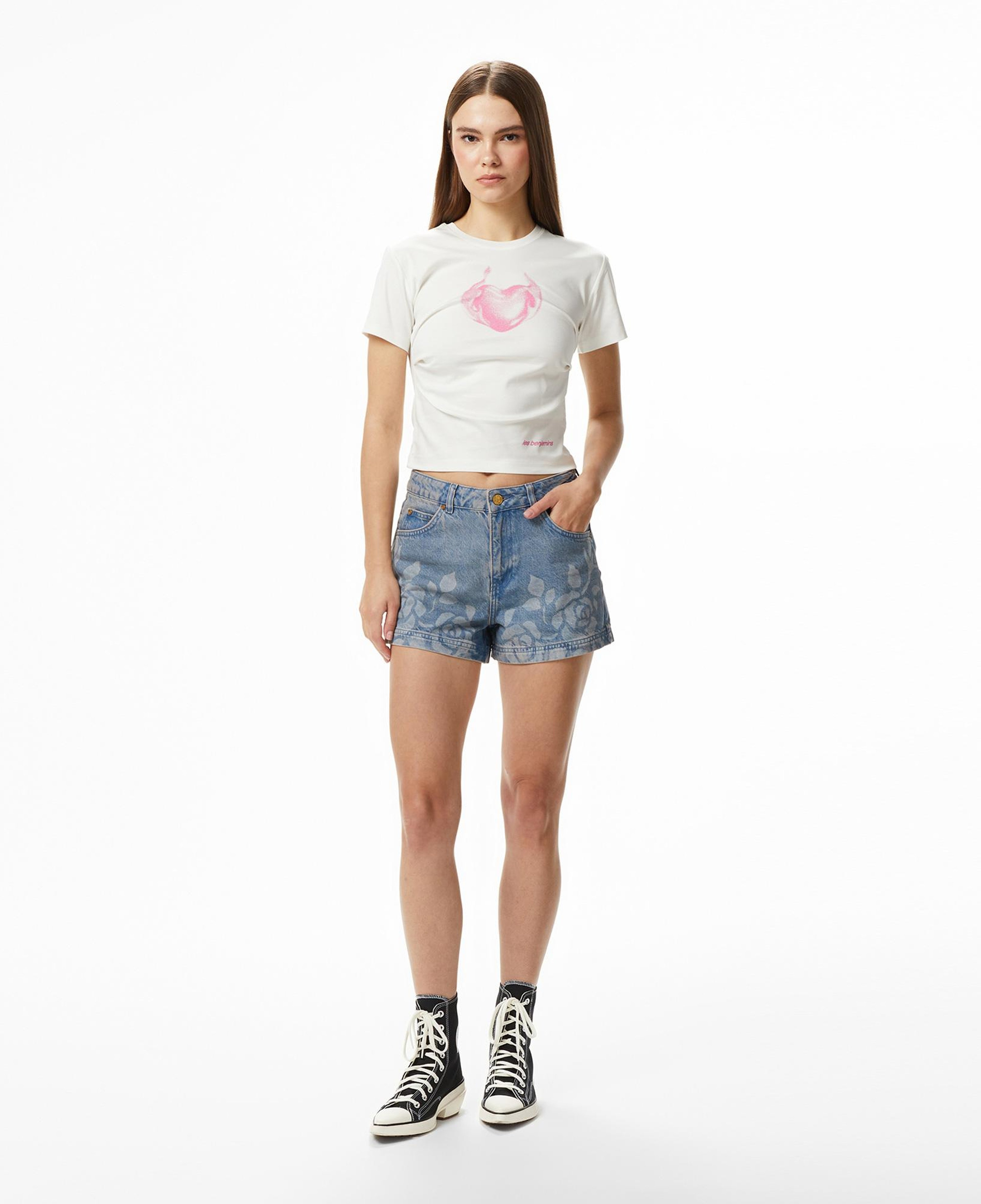 Les Benjamins 301 Kadın Beyaz T-Shirt