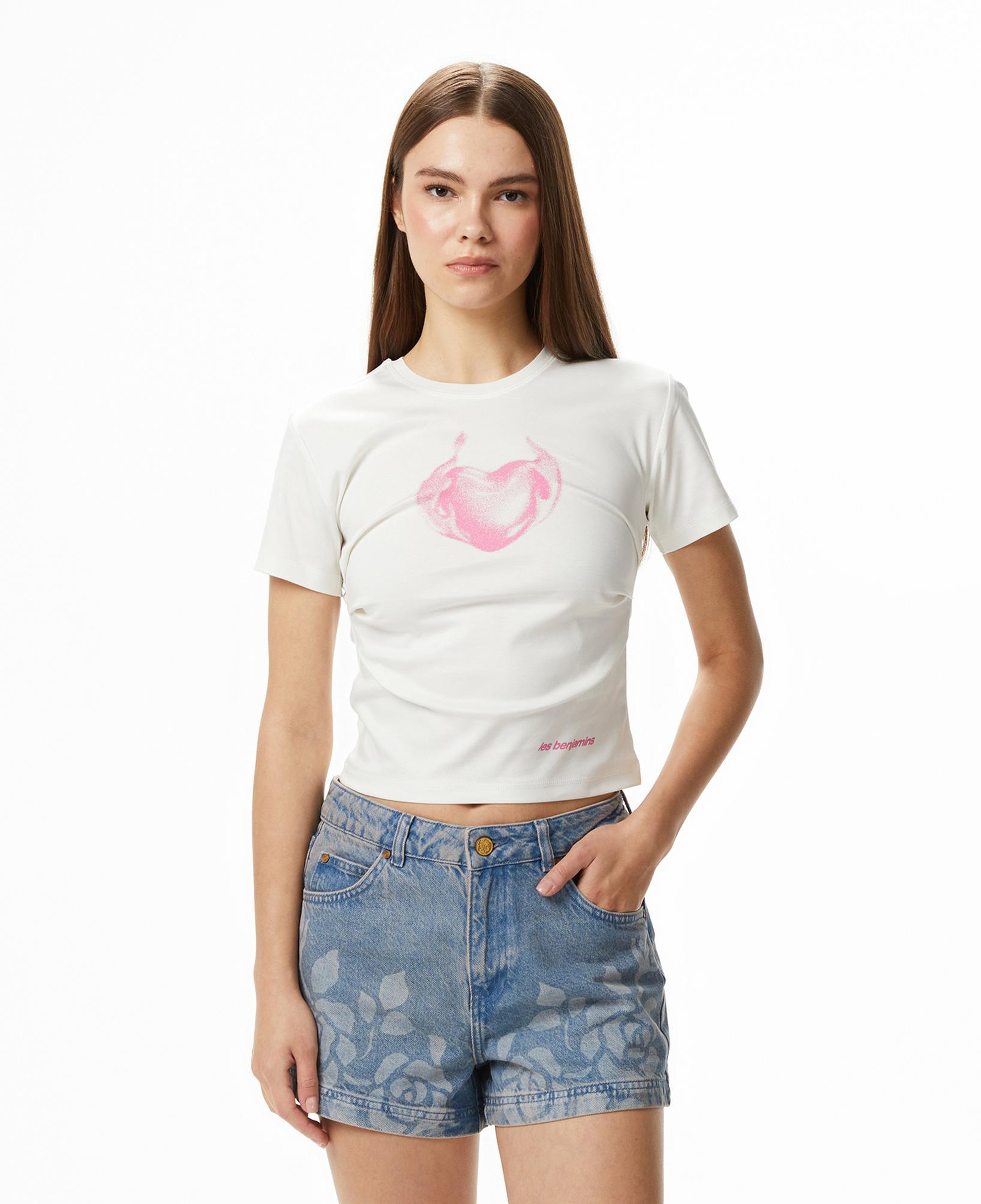 Les Benjamins 301 Kadın Beyaz T-Shirt