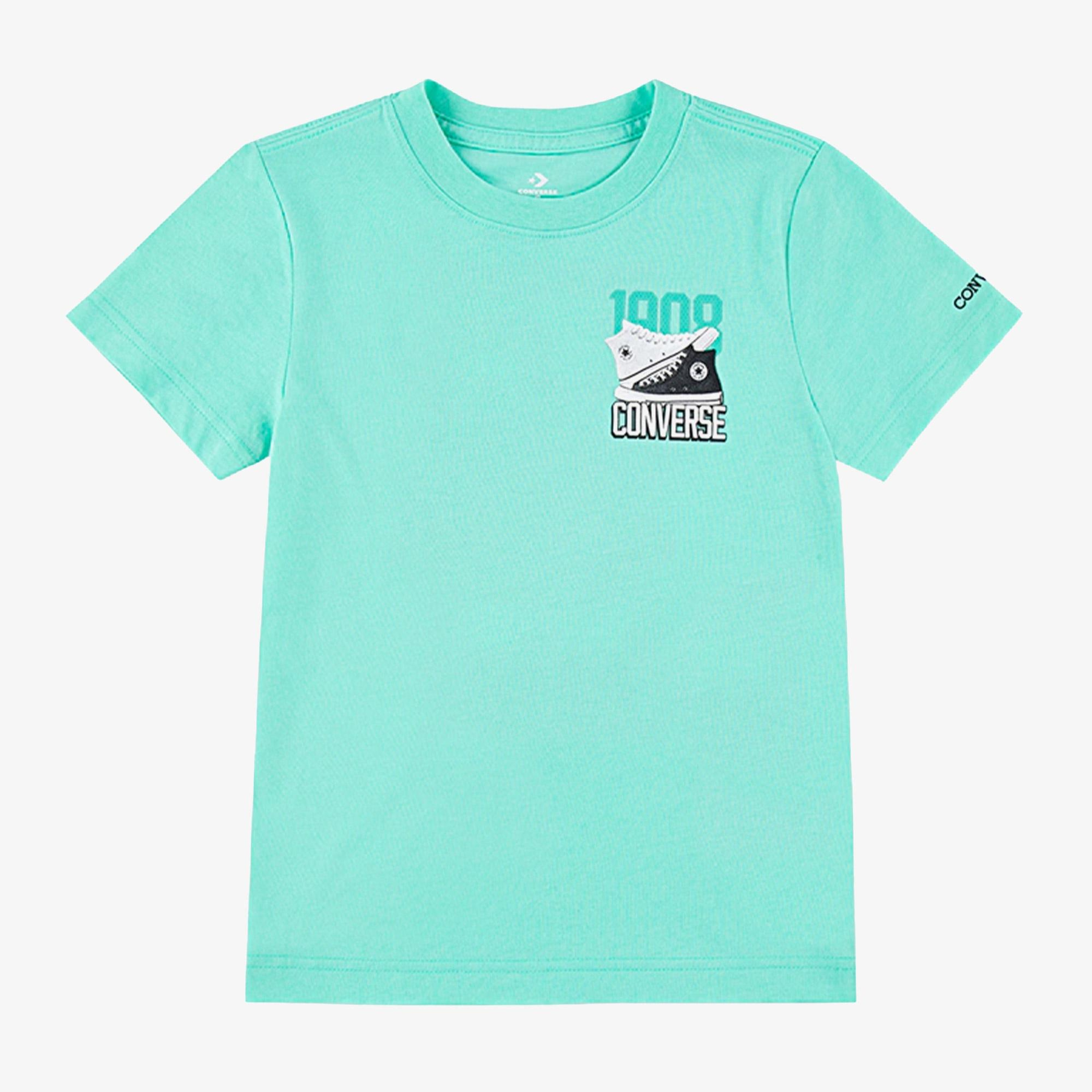 Converse Retro Font Sneaker Çocuk Yeşil T-Shirt