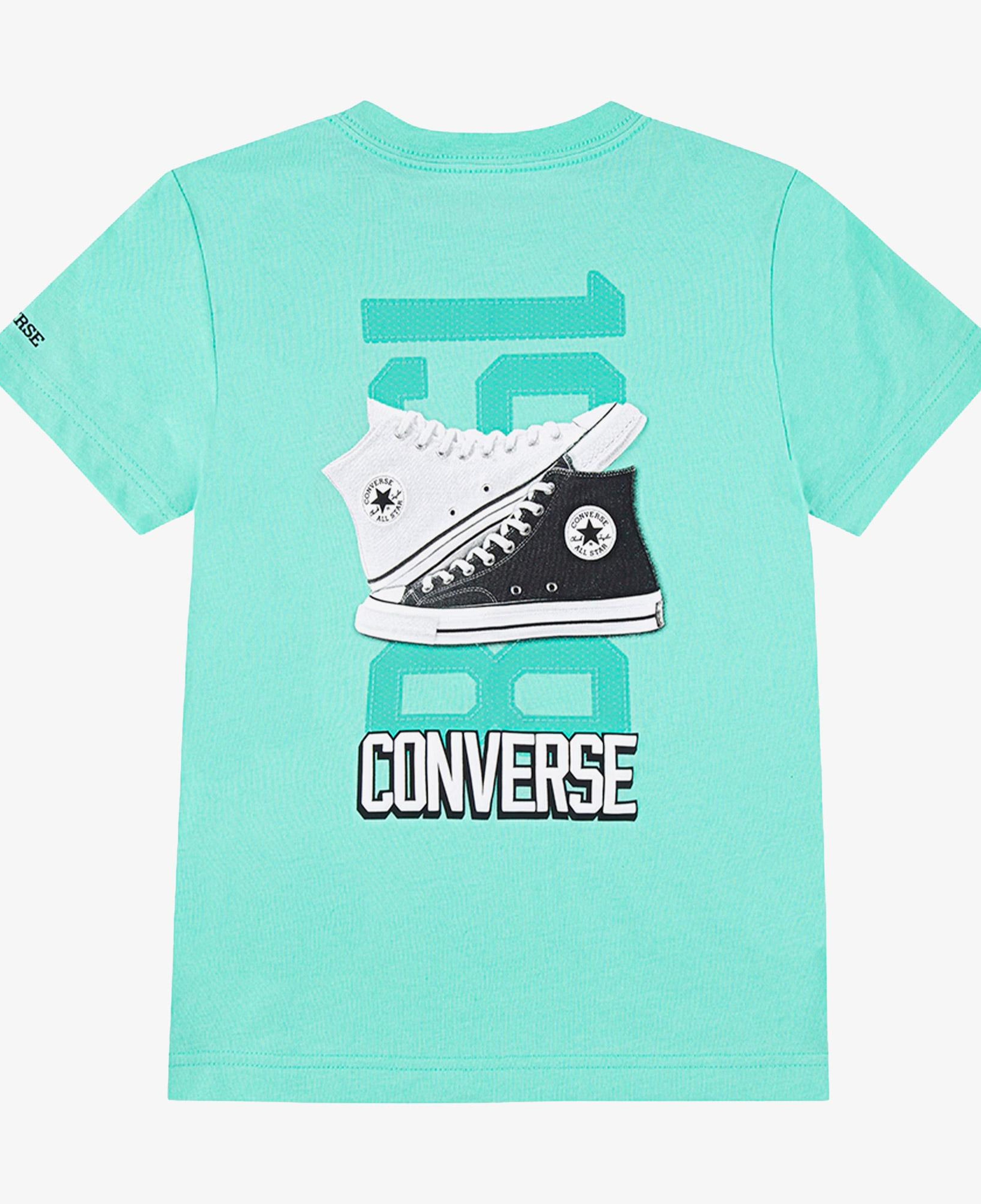 Converse Retro Font Sneaker Çocuk Yeşil T-Shirt