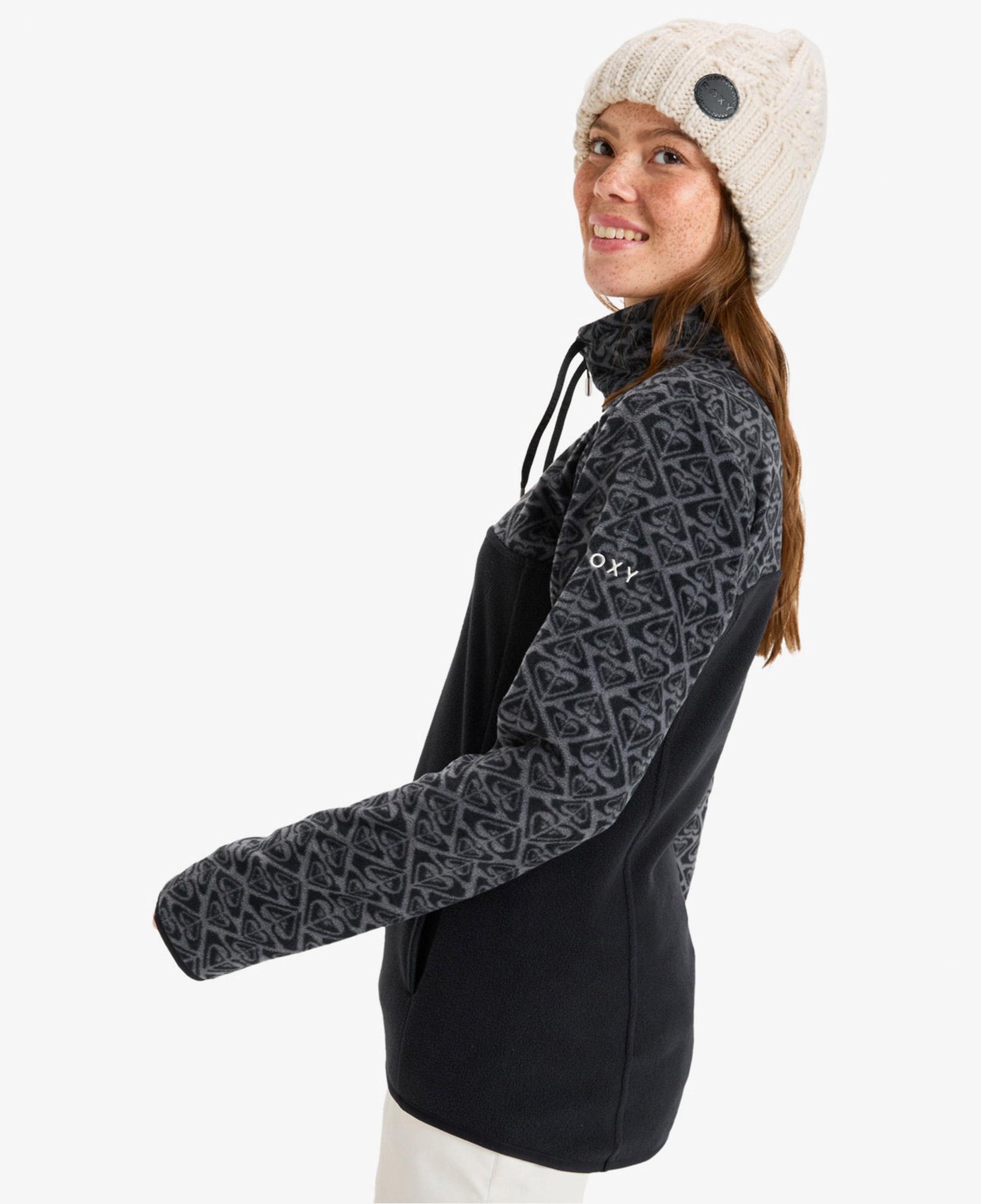 Roxy Sayna Half Zipped Kadın Siyah Polar Üst