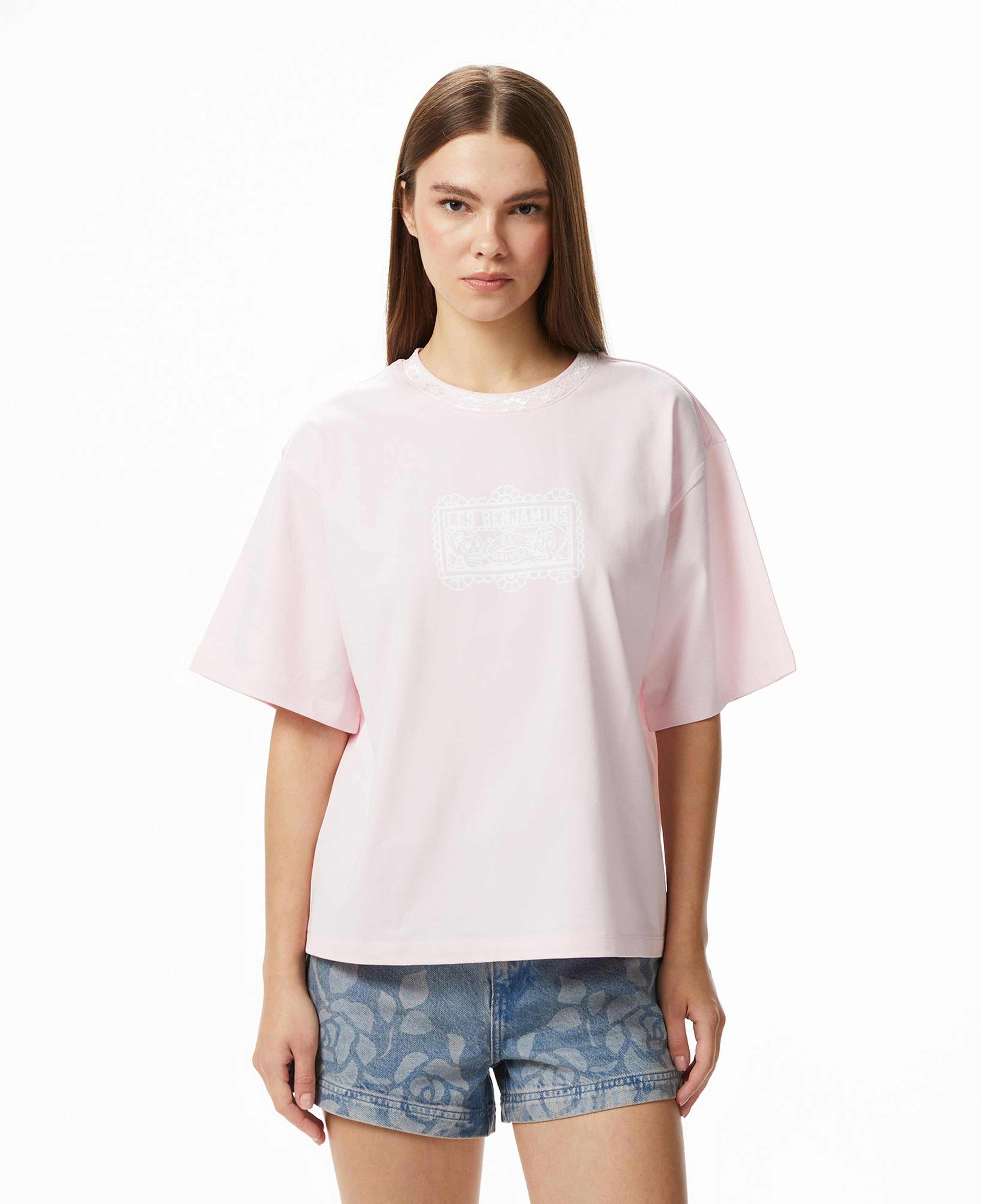 Les Benjamins 011 Kadın Pembe T-Shirt