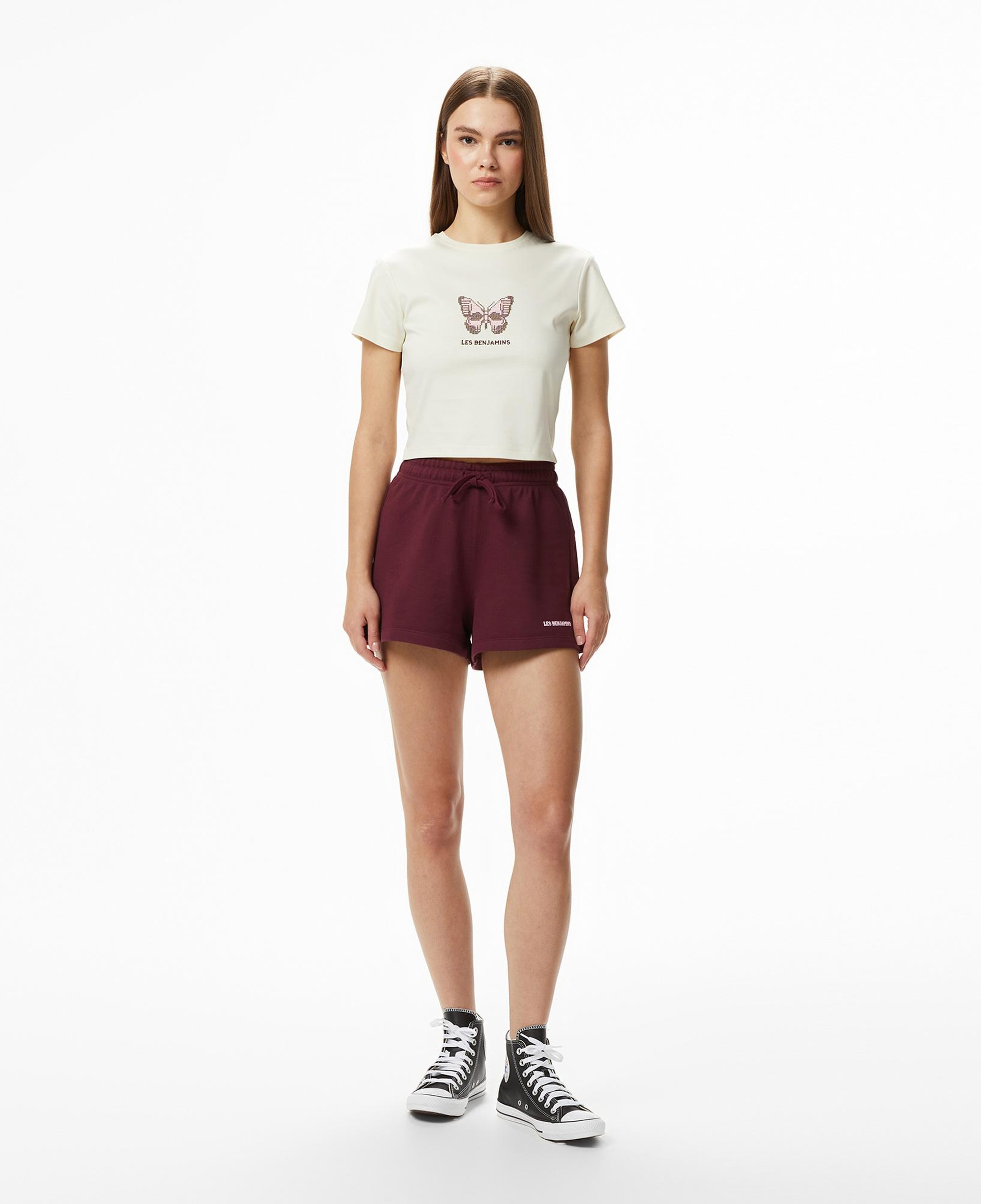 Les Benjamins 015 Kadın Krem Rengi T-Shirt