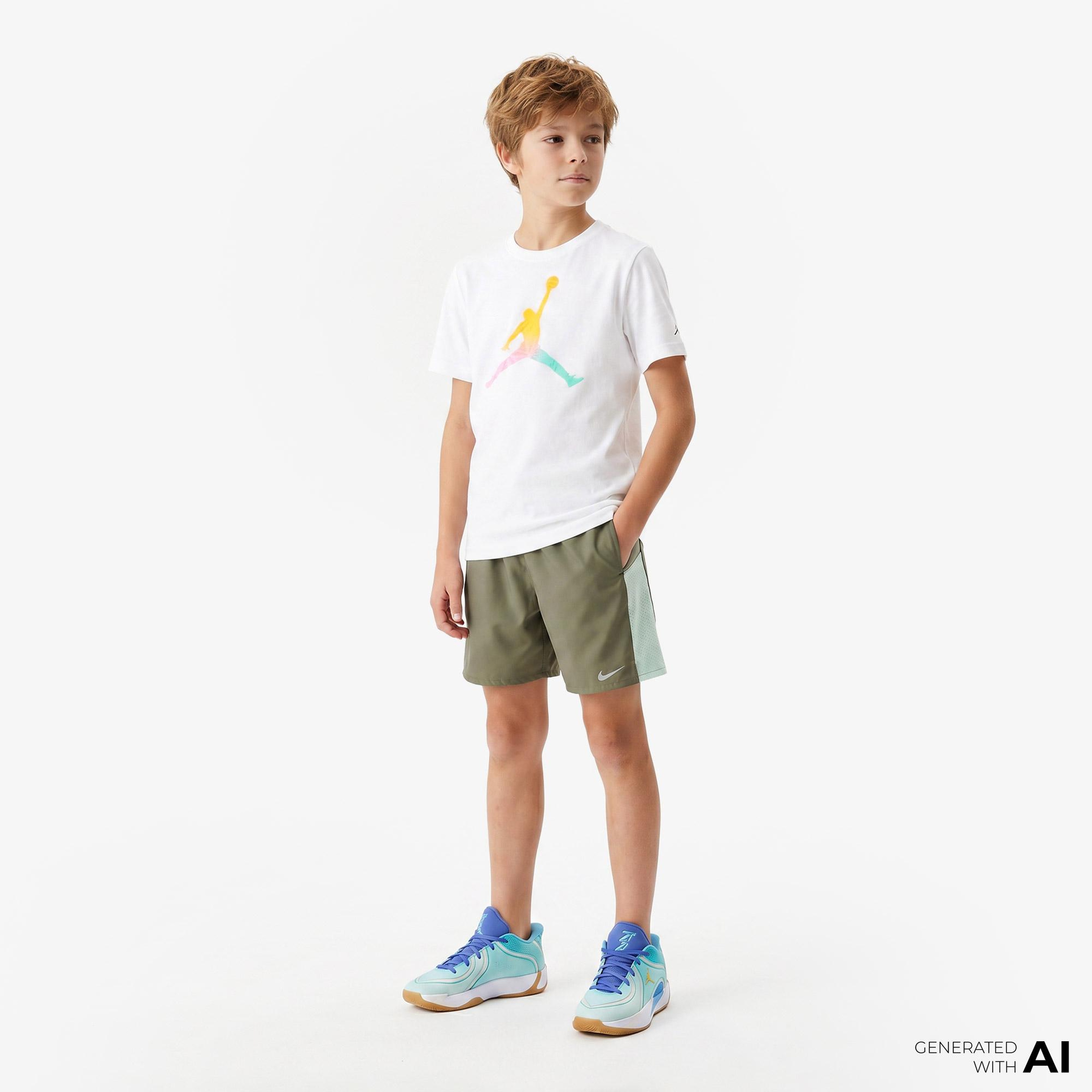 Jordan Tie-Dye Jumpman Erkek Çocuk Beyaz T-Shirt