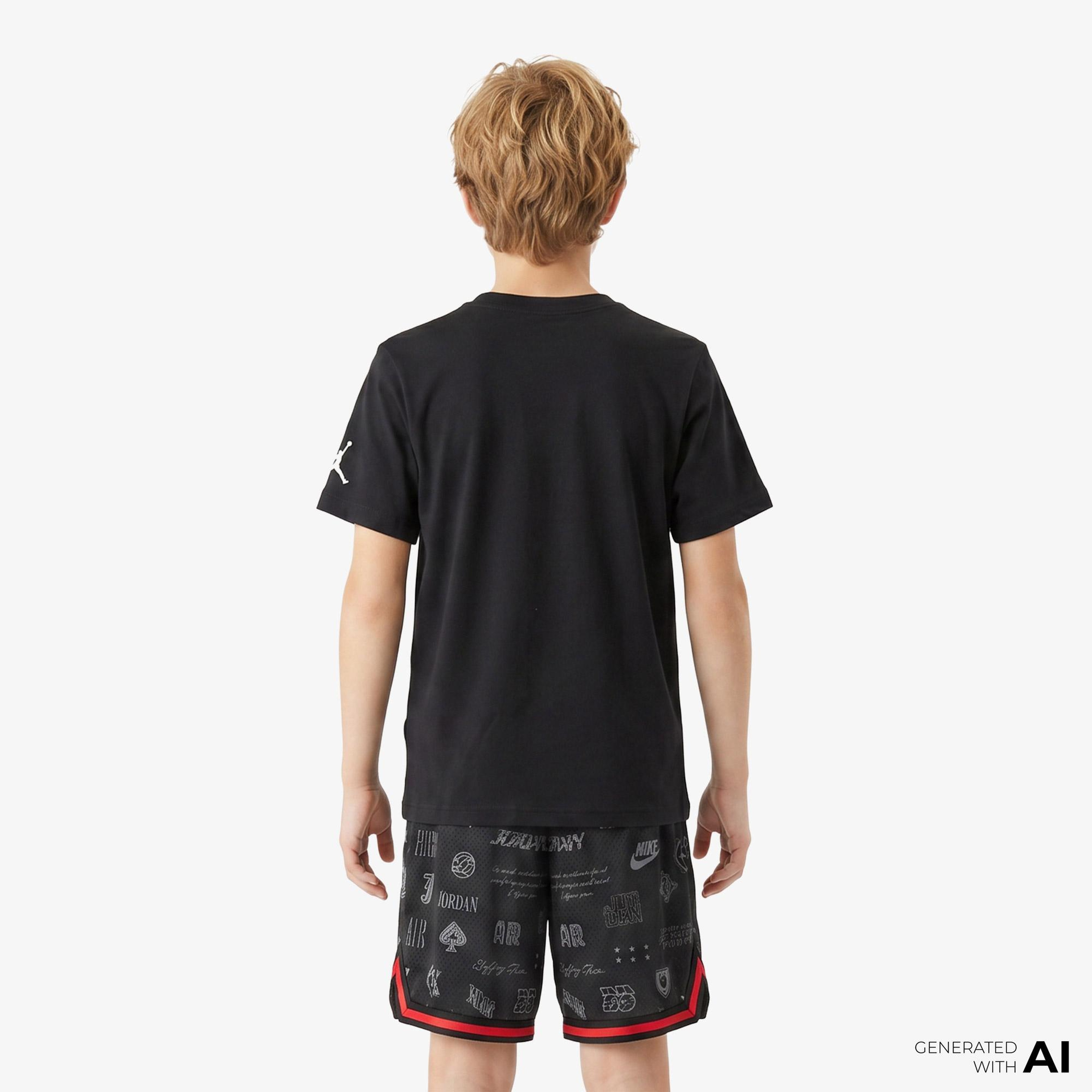Jordan Tie-Dye Jumpman Erkek Çocuk Siyah T-Shirt